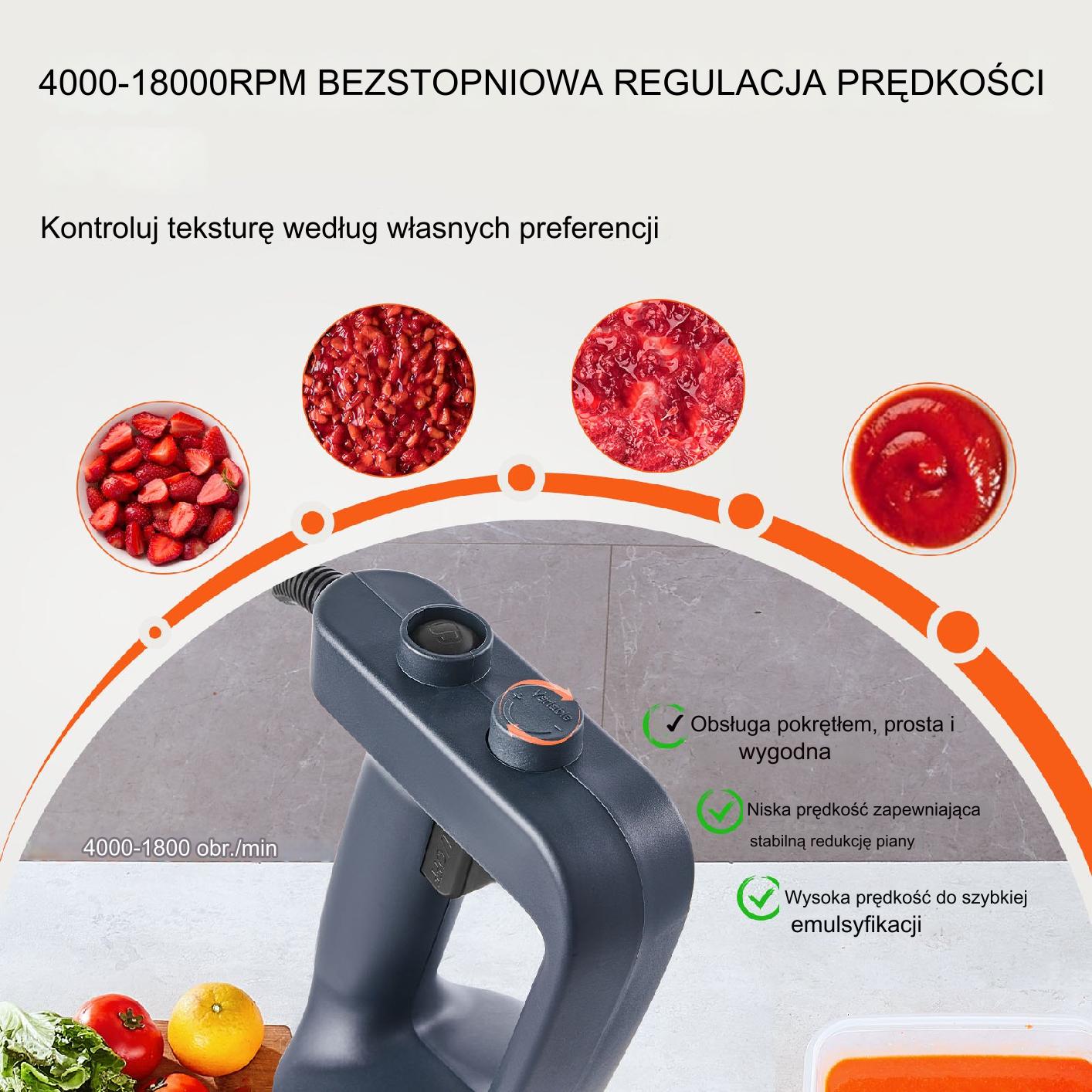 Blender ręczny mikser gastronomiczny 500W - obrazek 6