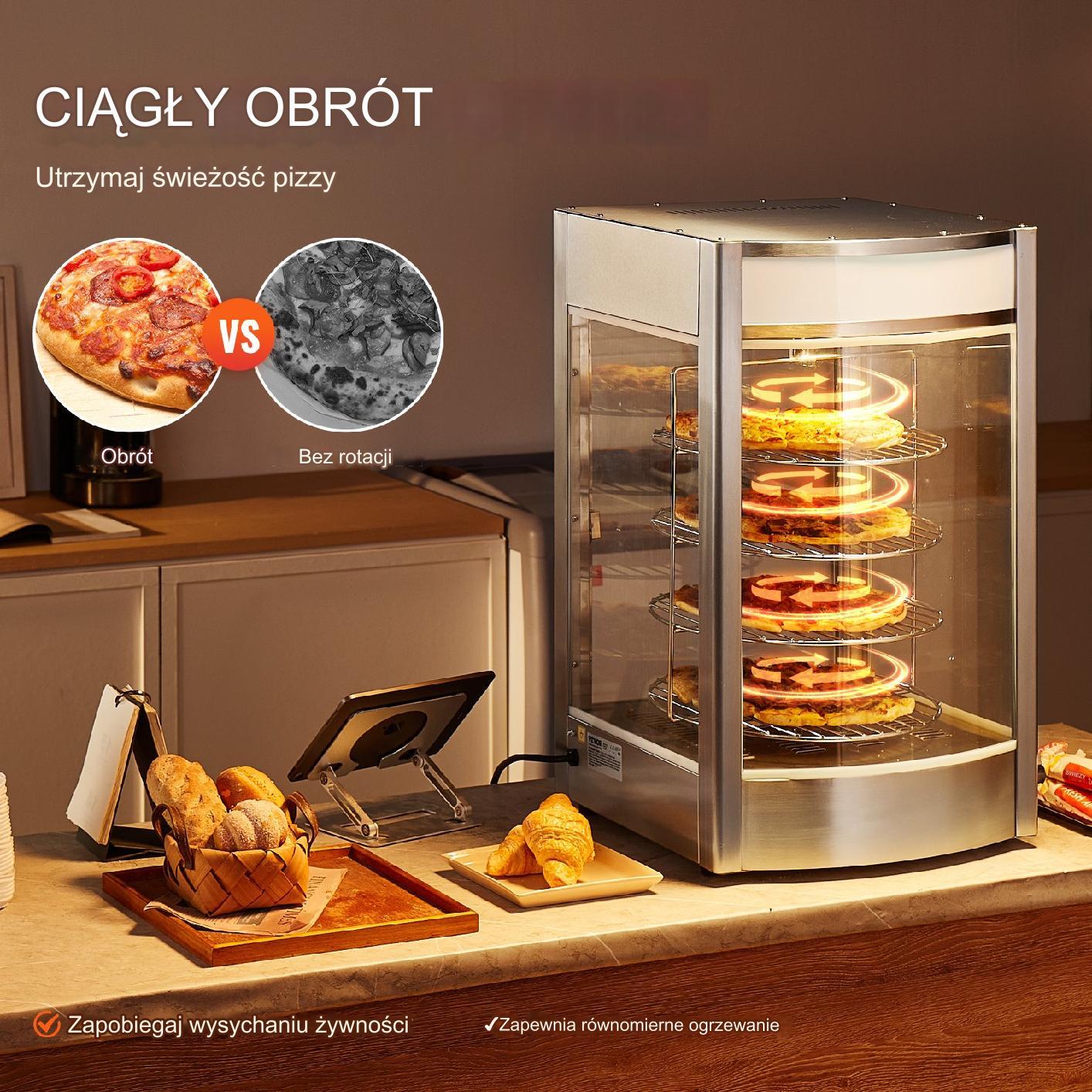Witryna grzewcza pogrzewacz do żywności 4-poziomy 800W - obrazek 7