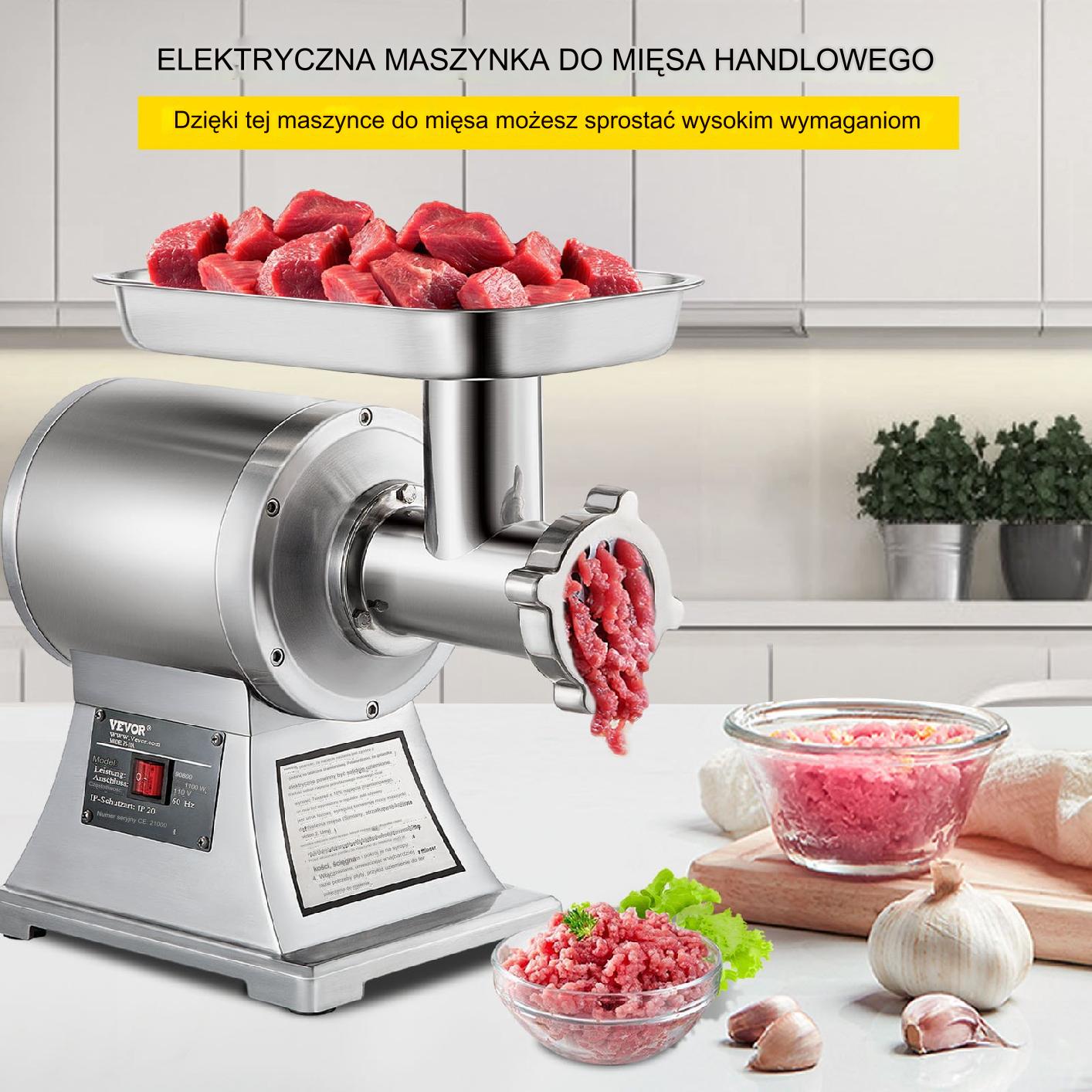Komercyjna Maszynka do Mielenia Mięsa ze Stali Nierdzewnej 8500 W - obrazek 7