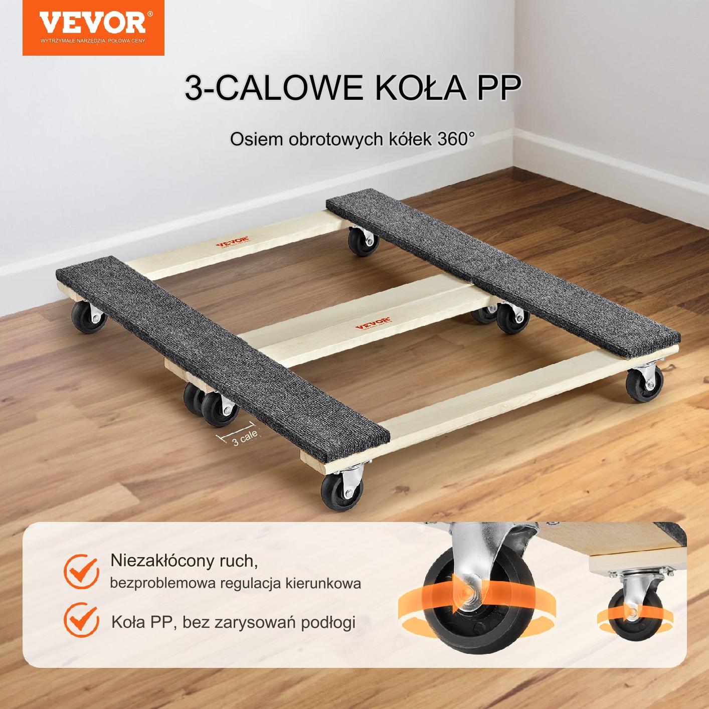 Wózek Meblowy Drewniany 2 Sztuki - obrazek 7