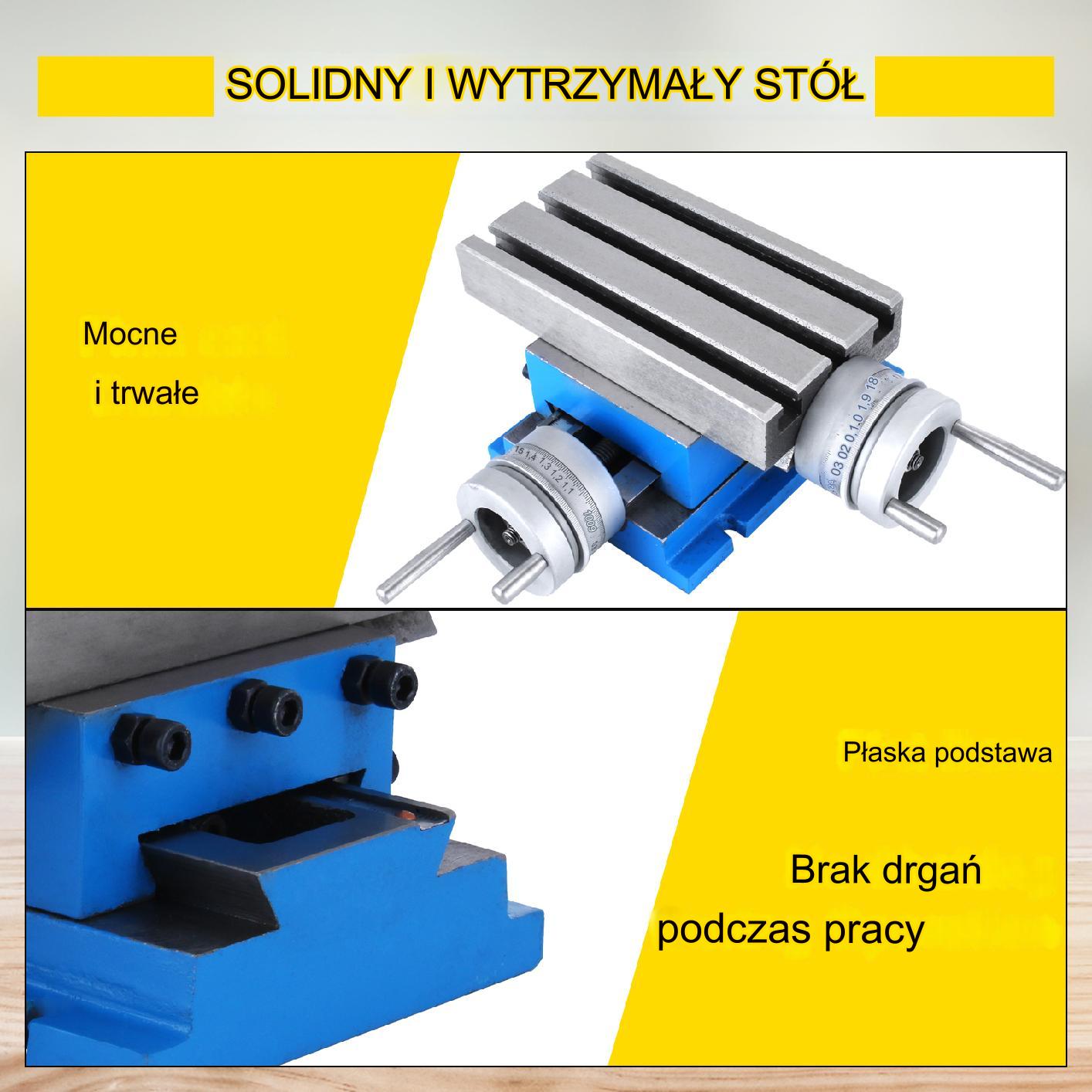 Stół roboczy krzyżowy do frezarki wiertarki Imadło Stołowe 18.5 x 10 cm - obrazek 6