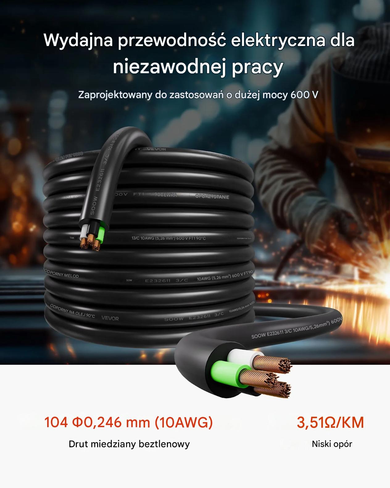 Przewód elektryczny 10AWG 30,5m miedziany 6 mm² kabel zasilający premium - obrazek 3