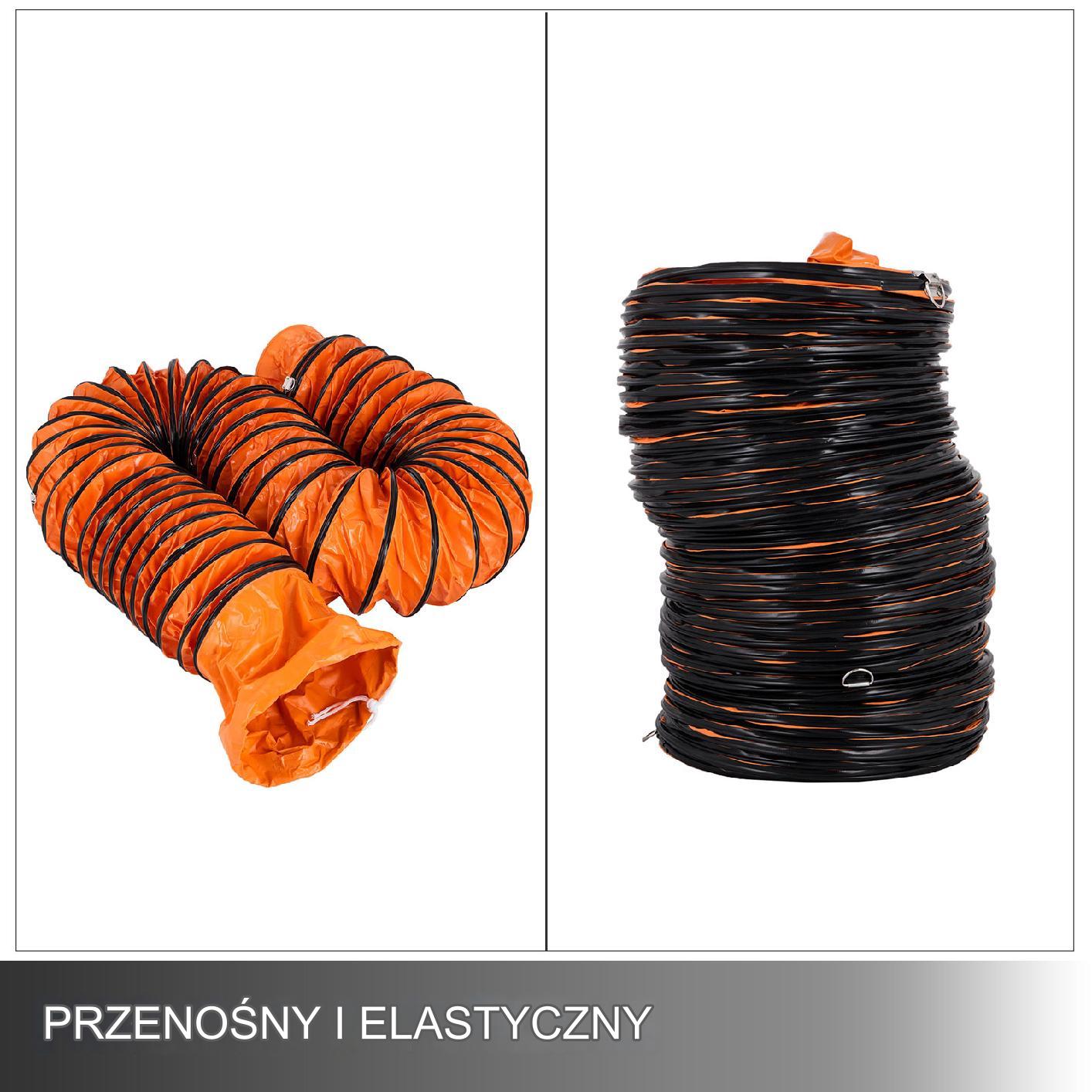 Wąż kanałowy przewód wentylator wyciąg 8 m 31 cm mocny odporny Premium BHP - obrazek 7