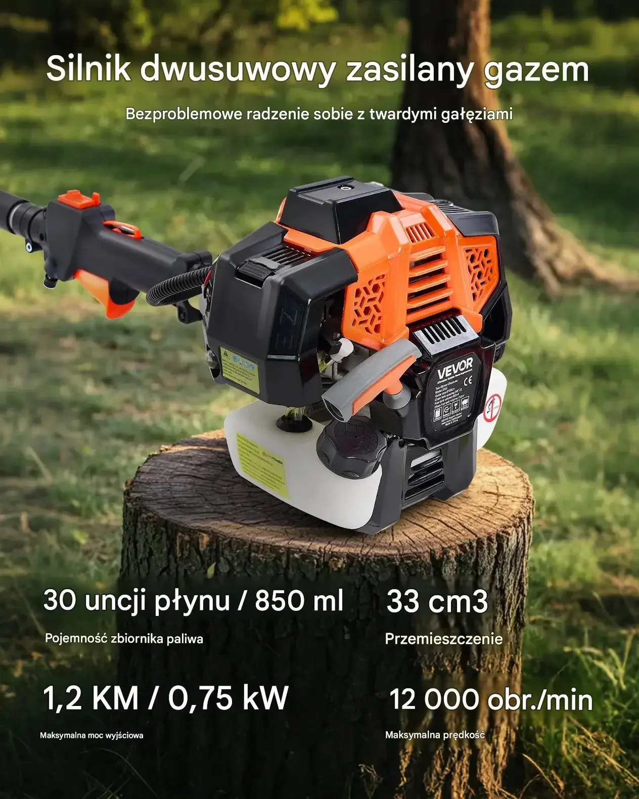 Piła spalinowa na wysięgniku 33CC 354 cm teleskopowa do przycinania drzew - obrazek 3