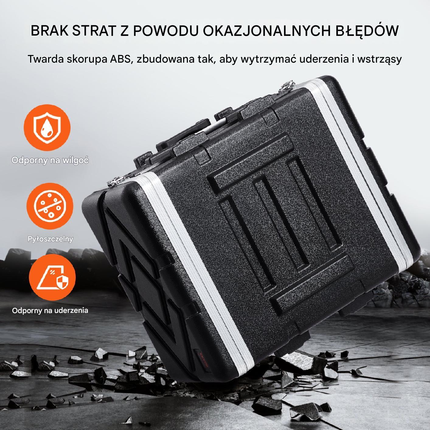 Szafa rack 5U głębokość 48 cm z zamkami i kółkami ABS wyjmowane panele - obrazek 4