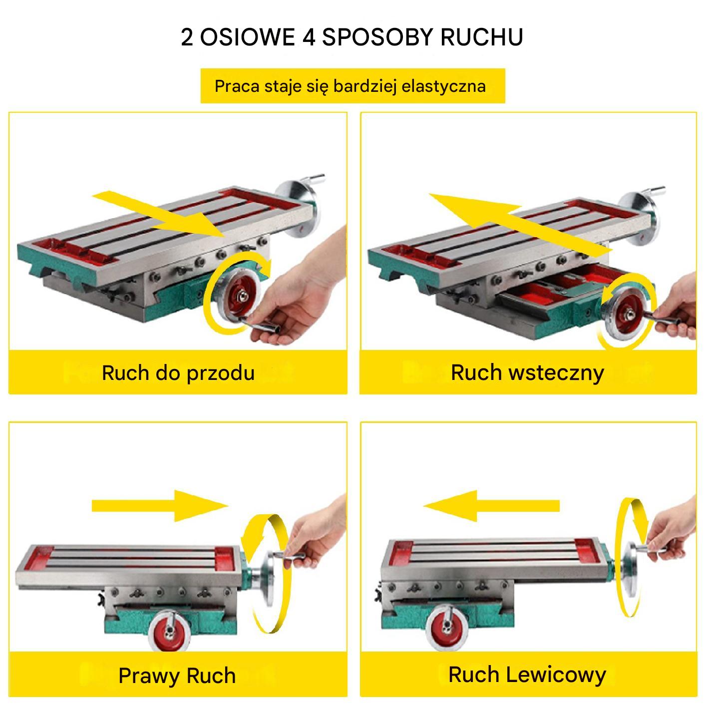 Stół roboczy krzyżowy 2-osiowy 45x17cm 30kg do wiertarki i frezarki - obrazek 3