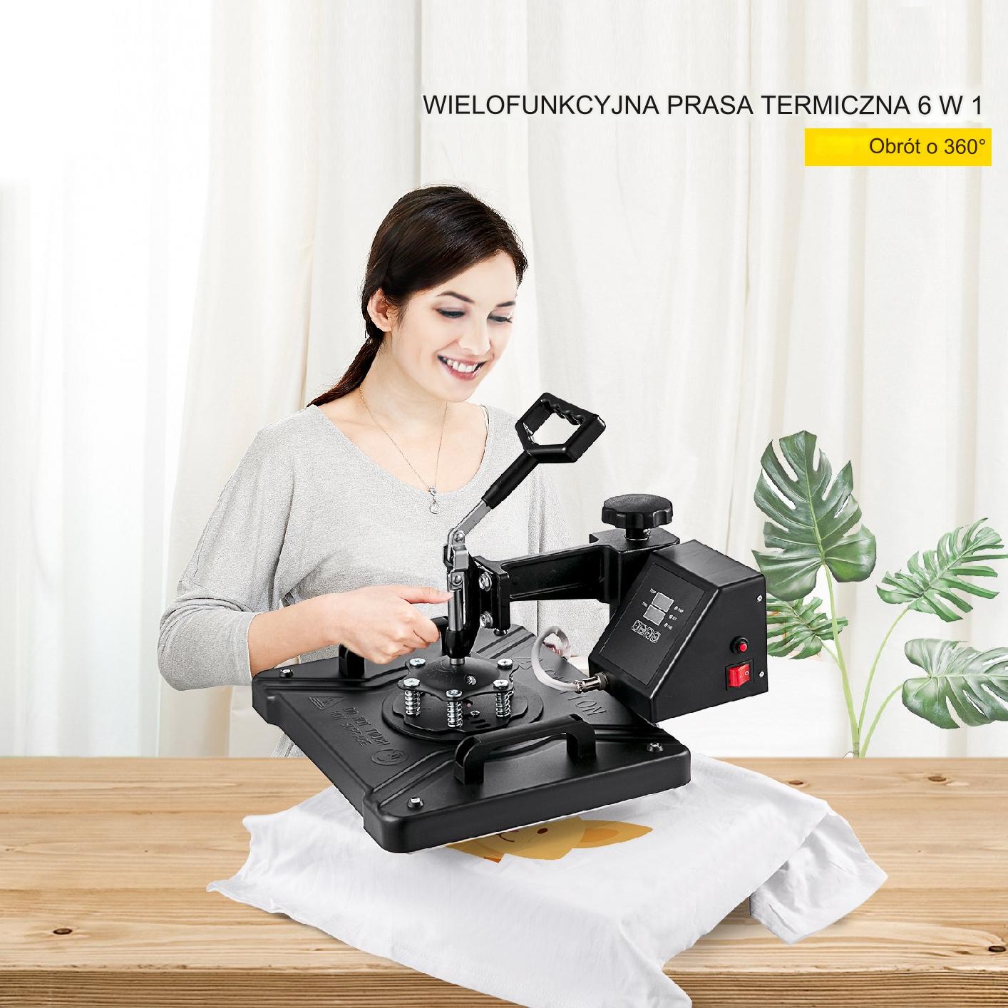 Prasa termiczna termotransferowa 6 w 1 38x30cm - obrazek 7