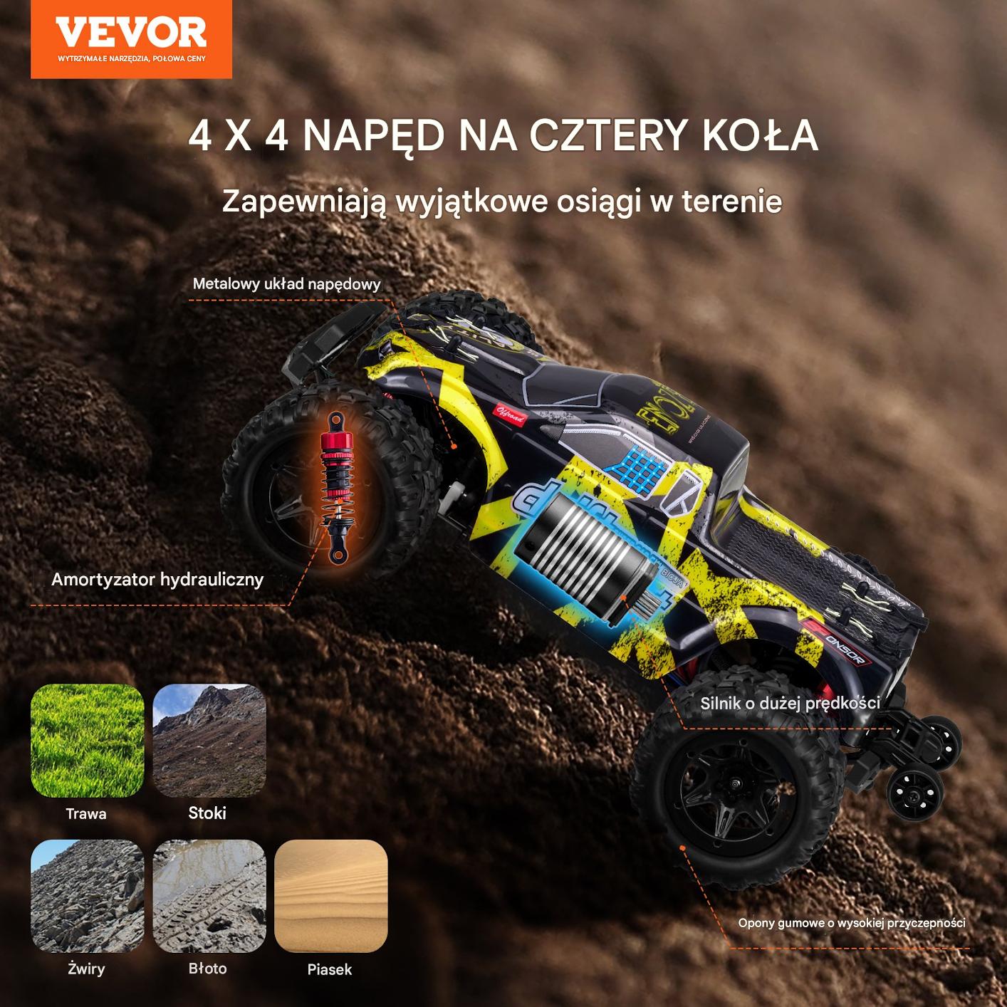 Samochód Zdalnie Sterowany 1:18 - Auto Terenowe - obrazek 7