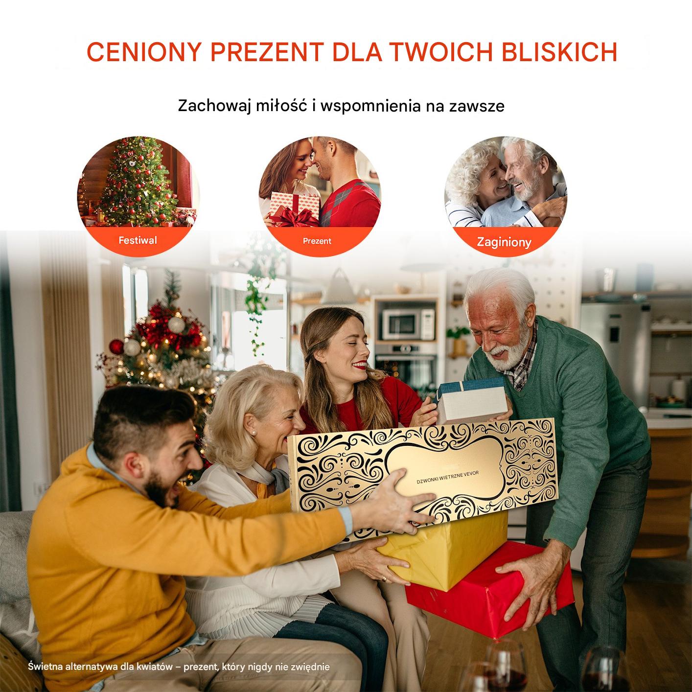 Dzwonki wiatrowe aluminiowe 1143 mm Brązowe - obrazek 4