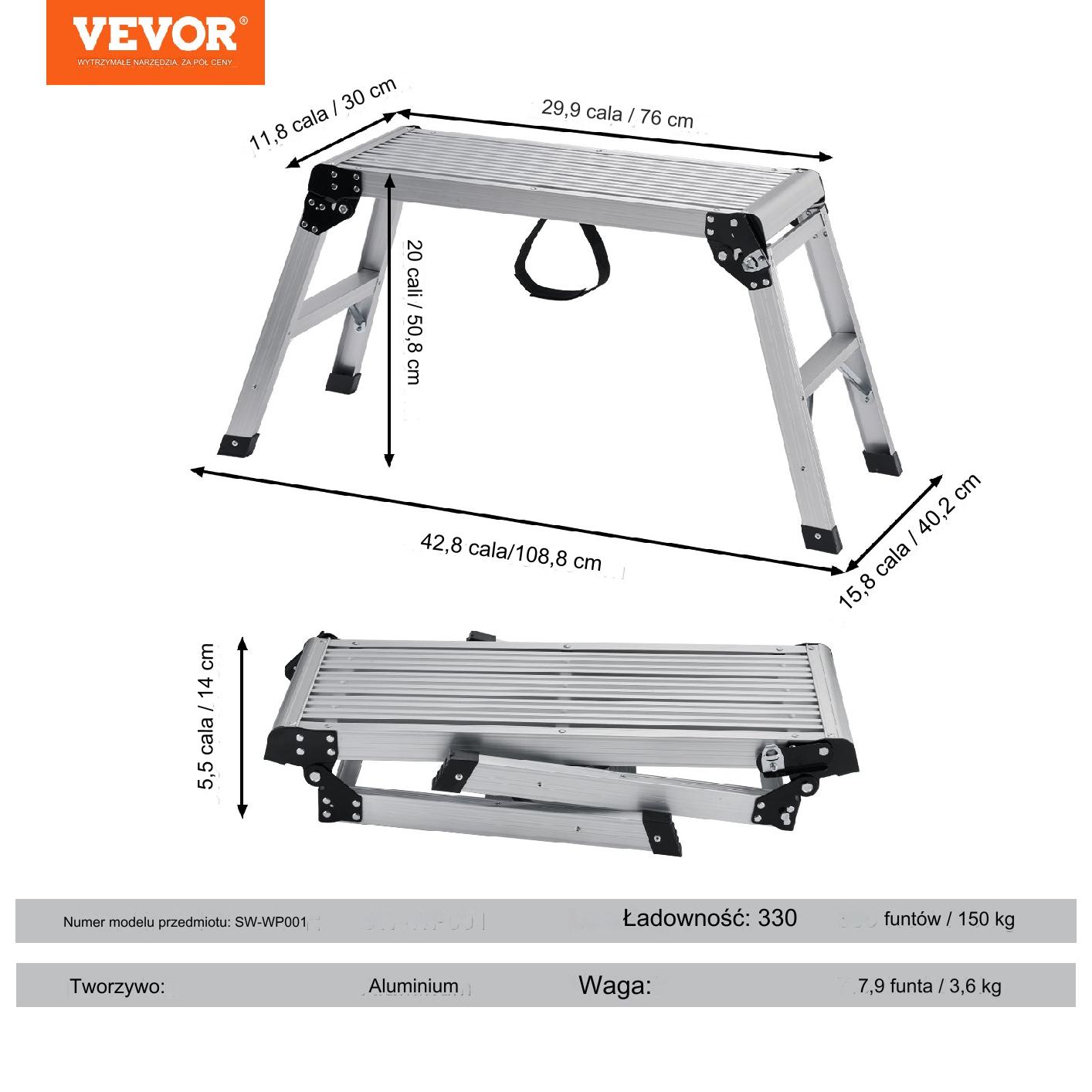 Składana Platforma Robocza o Udźwigu 150 kg - obrazek 3