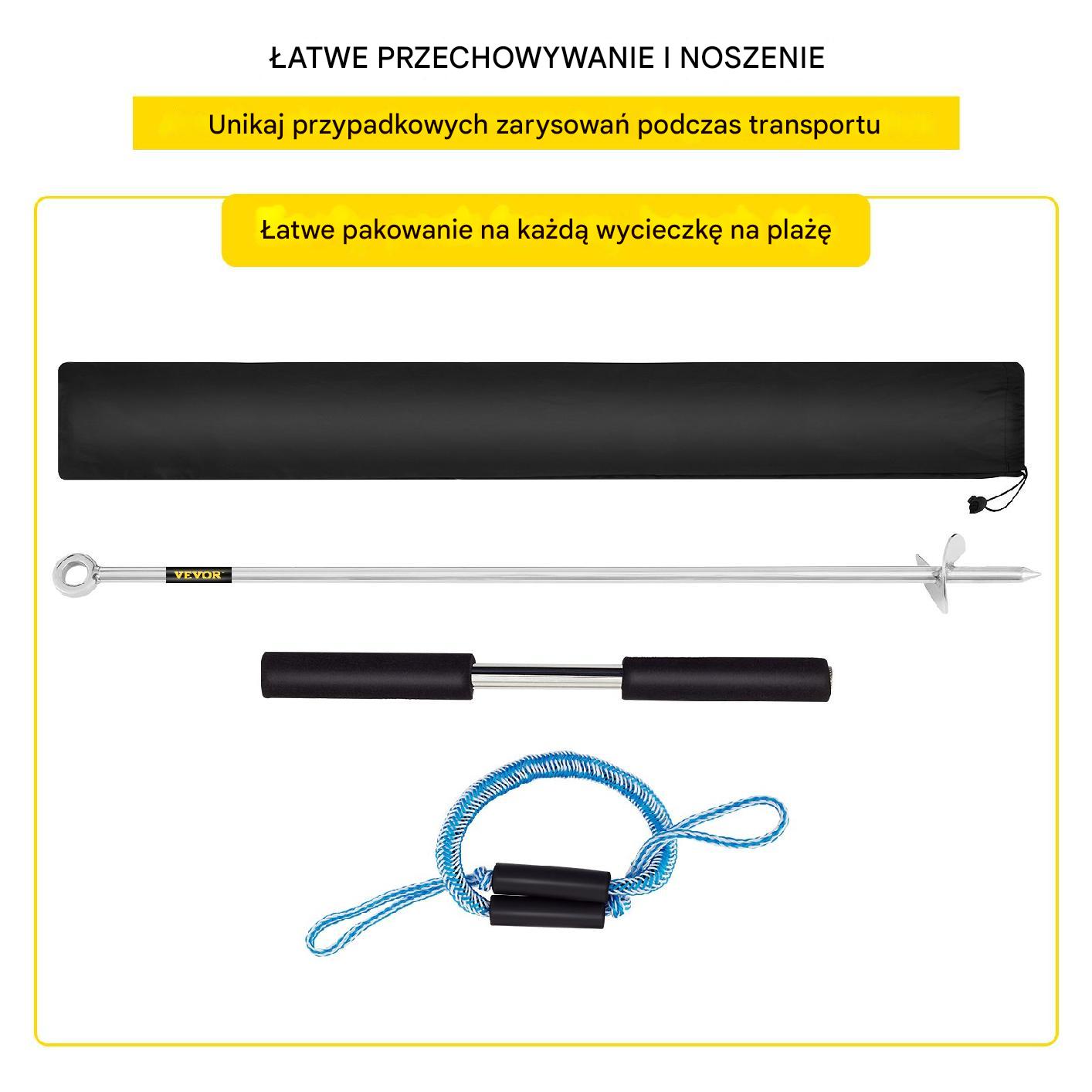 Kotwica do piasku 90 cm – śruba do mocowania pontonu, kajaka, łodzi - obrazek 6