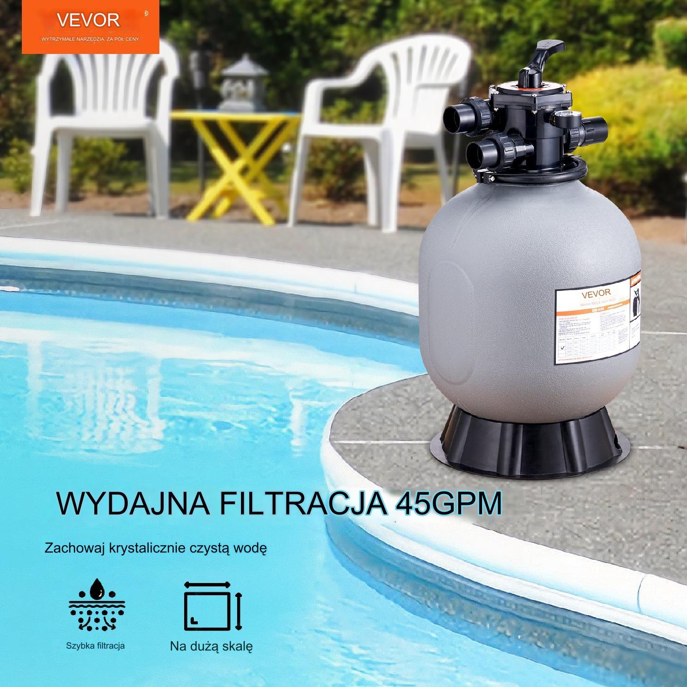 Filtr basenowy piaskowy pompa basenowa piaskowa do basenu 170 L/MIN - obrazek 7