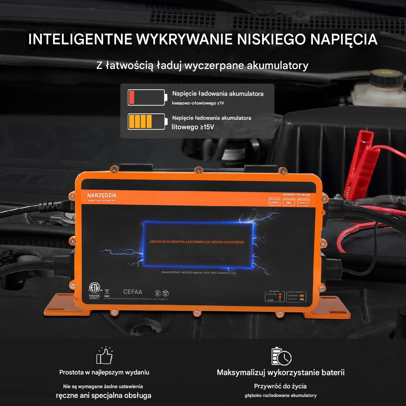 Ładowarka do Wózków Golfowych YAMAHA G29 48 V 15 AMP - obrazek 4