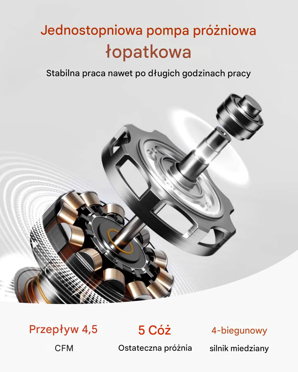 Pompa próżniowa klimatyzacji 4.5 CFM zestaw manometrów HVAC serwis AC - obrazek 5