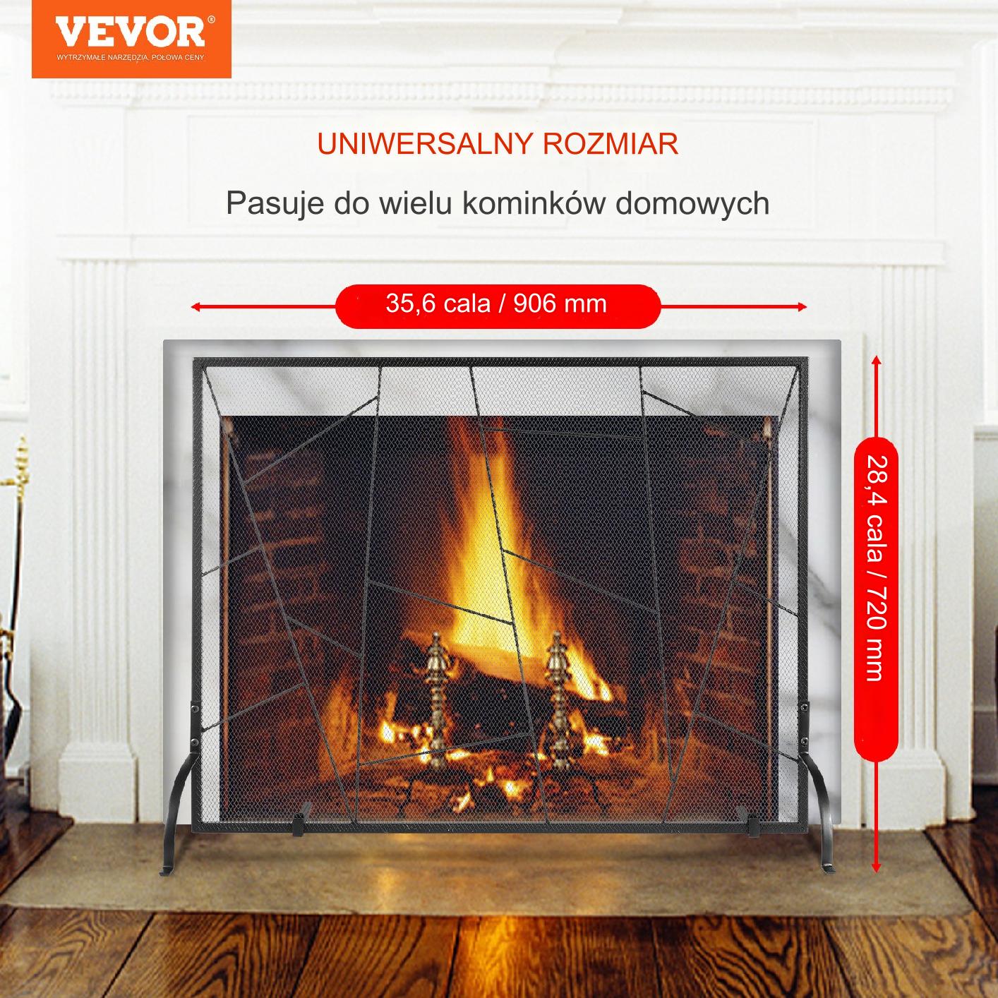 Elegancki Ekran Kominkowy Żeliwny – Ochrona przed Iskrzeniem - obrazek 7