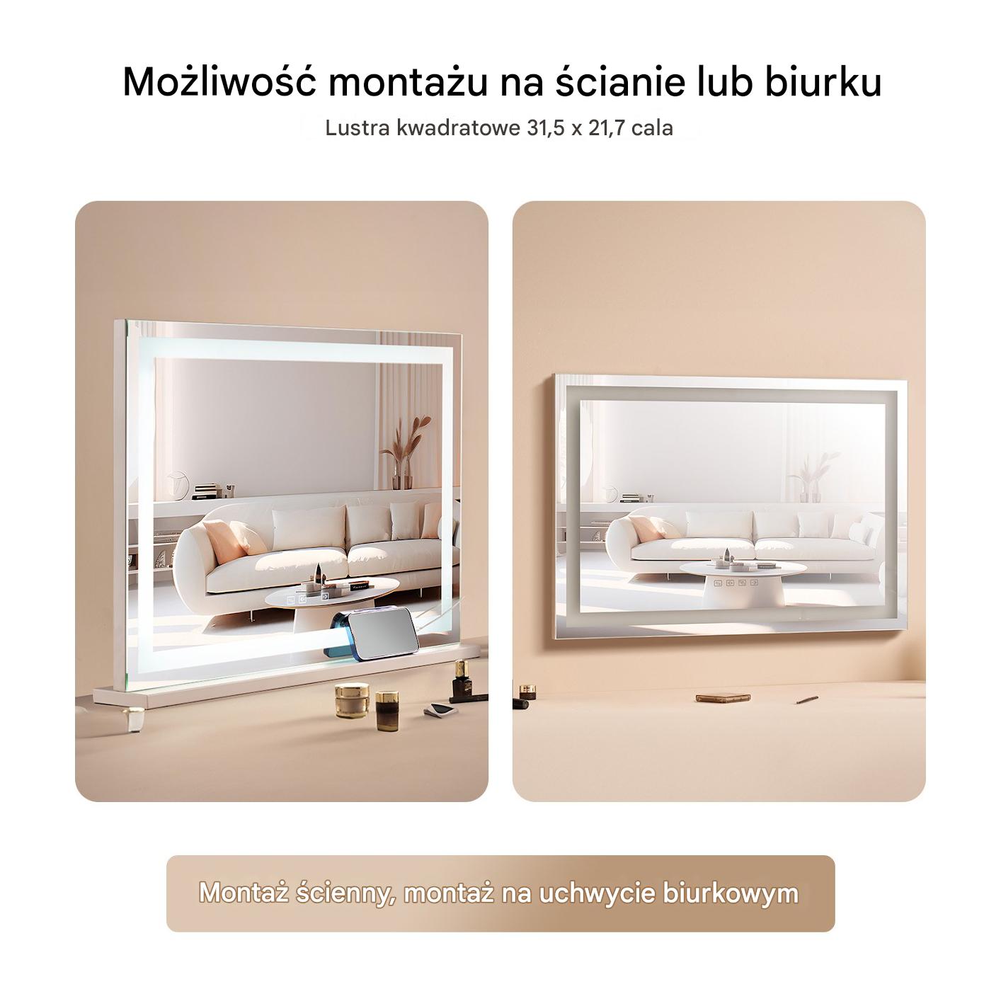 Lustro do Makijażu z Podświetleniem LED Bluetooth i USB - obrazek 3
