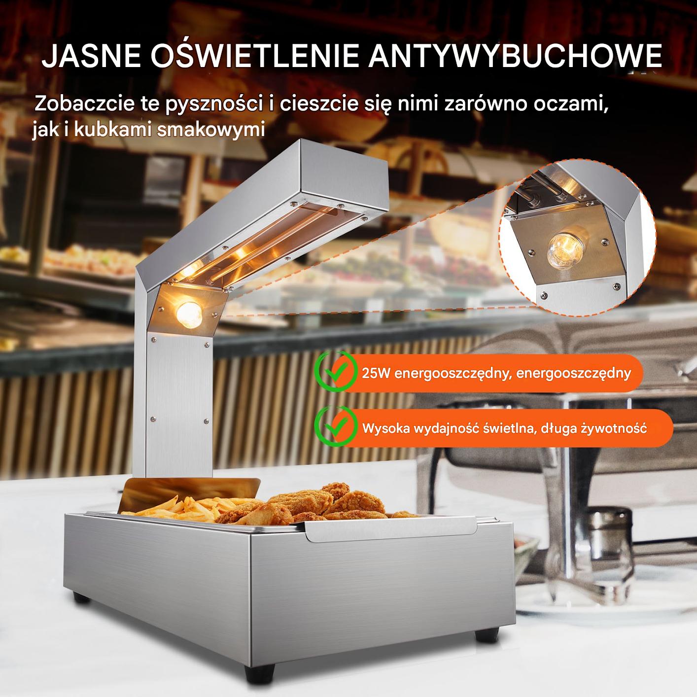 Podgrzewacz do frytek elektryczny – stacja do chipsów ze stali nierdzewnej - obrazek 5