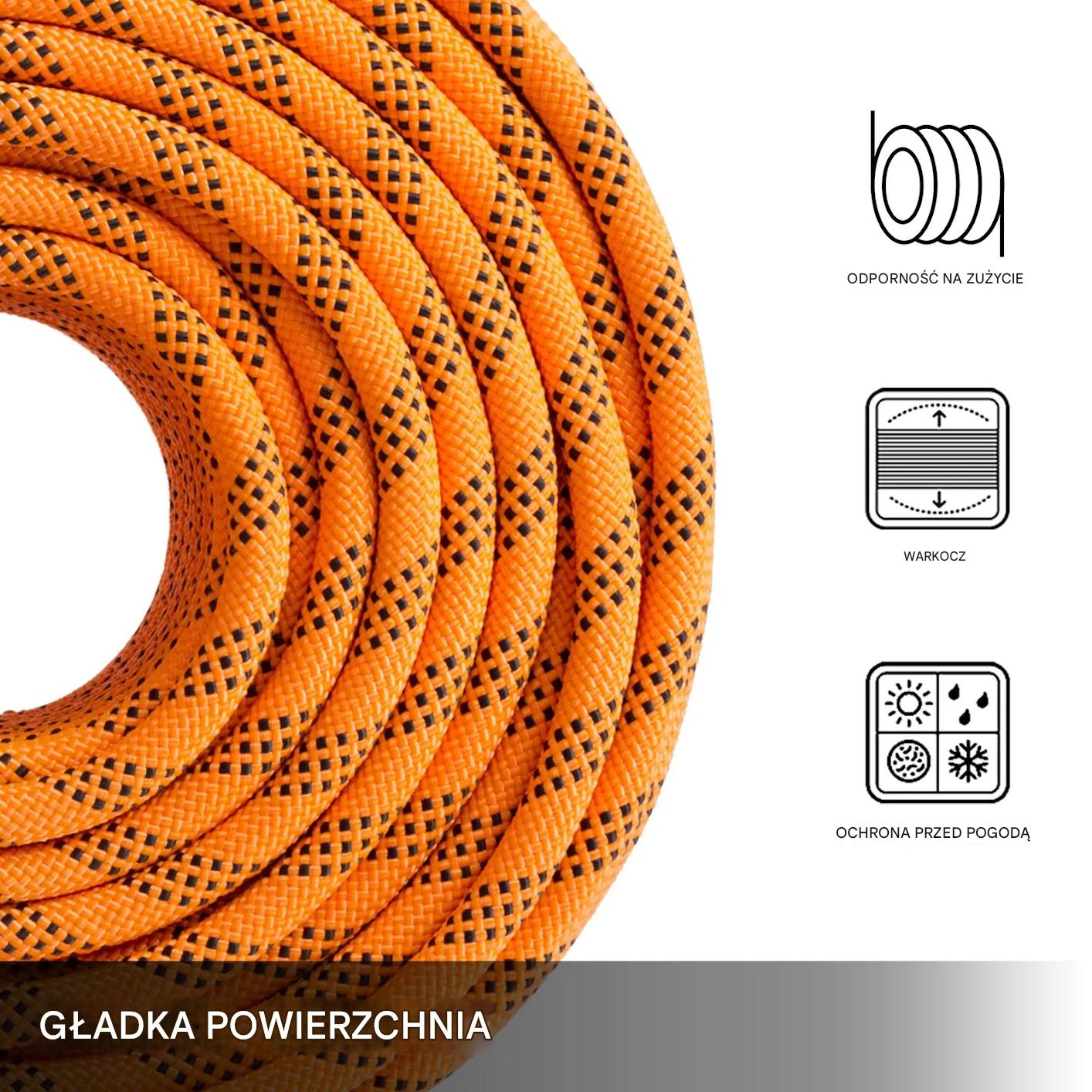 Lina poliestrowa pleciona 14mm 61m 500kg wytrzymała do żeglarstwa - obrazek 6