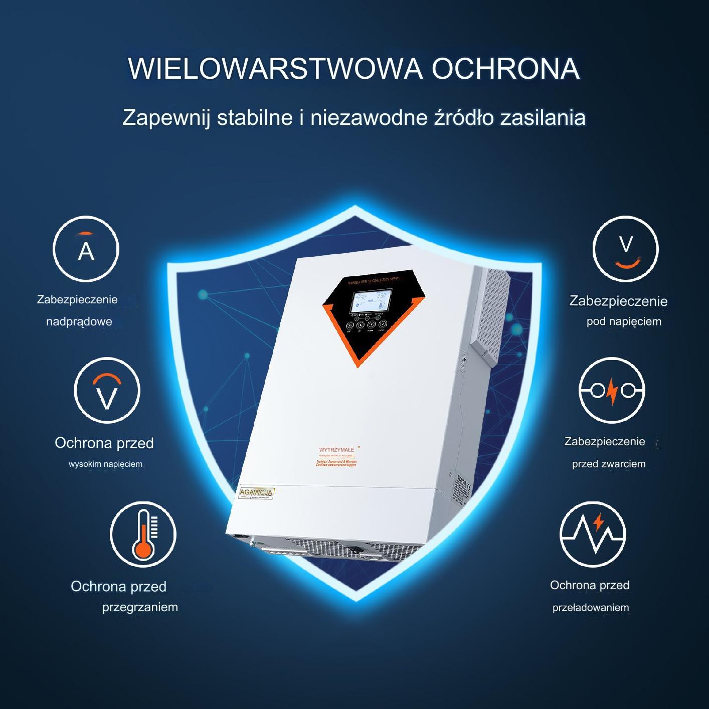 Przetwornica solarna inwerter solarny falownik 5500 W - obrazek 4