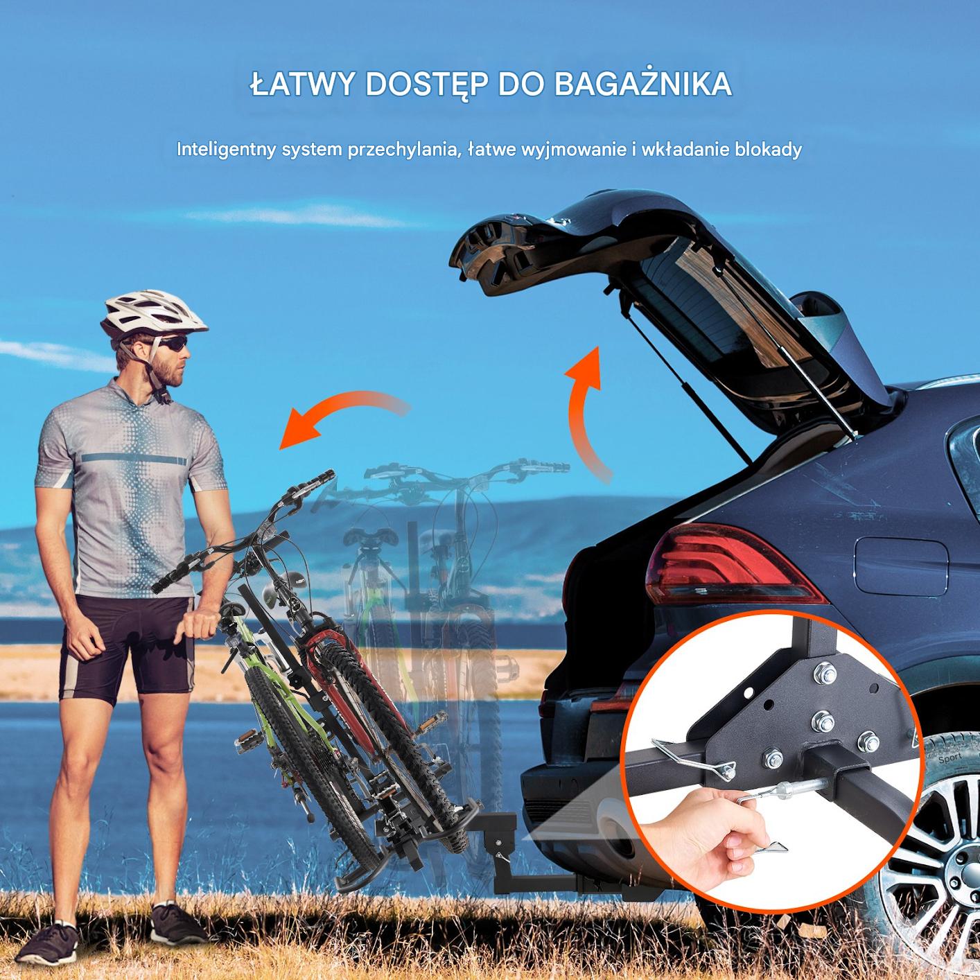 Bagażnik rowerowy platforma na hak Uchwyt rowerowy na hak 2 rowery - obrazek 4