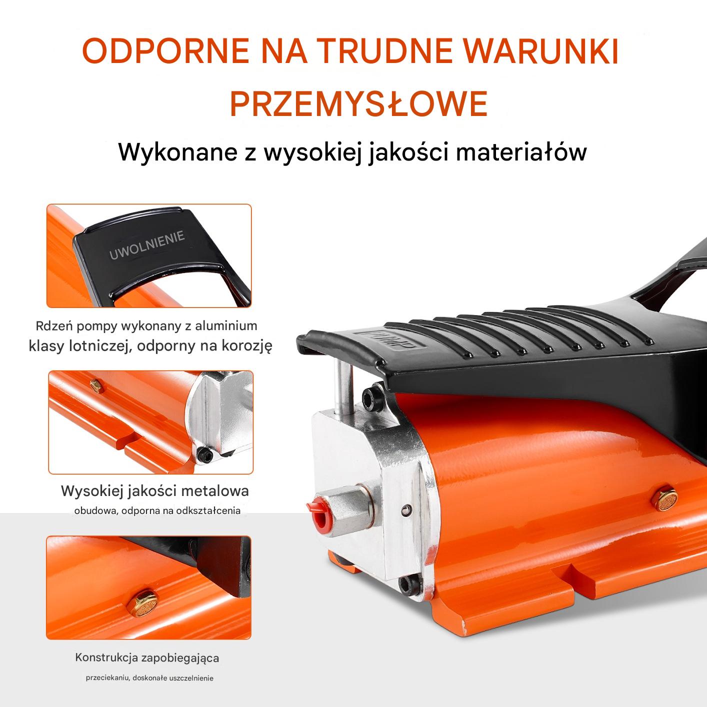 Pompa Hydrauliczna Nożna Pojemność 0,69 L 10 000 PSI - obrazek 6