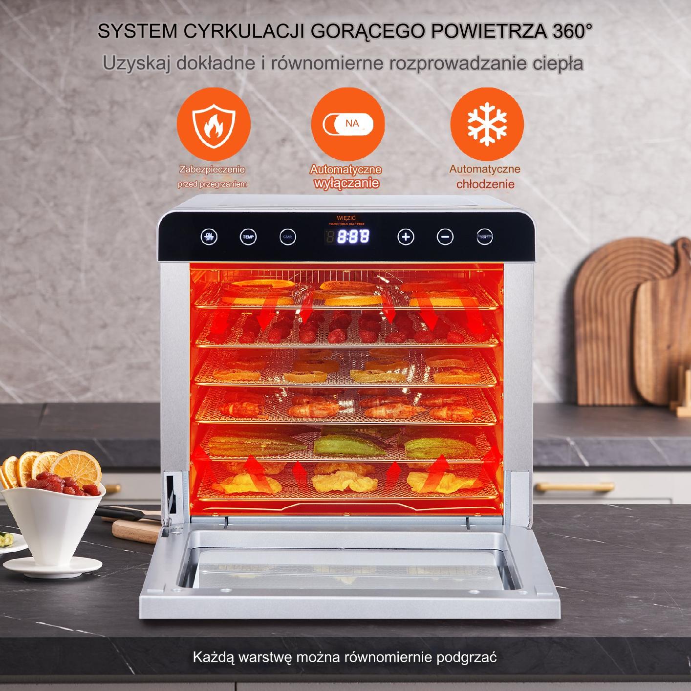 Suszarka do żywności do grzybów spożywcza do owoców ziół 700 W - obrazek 5