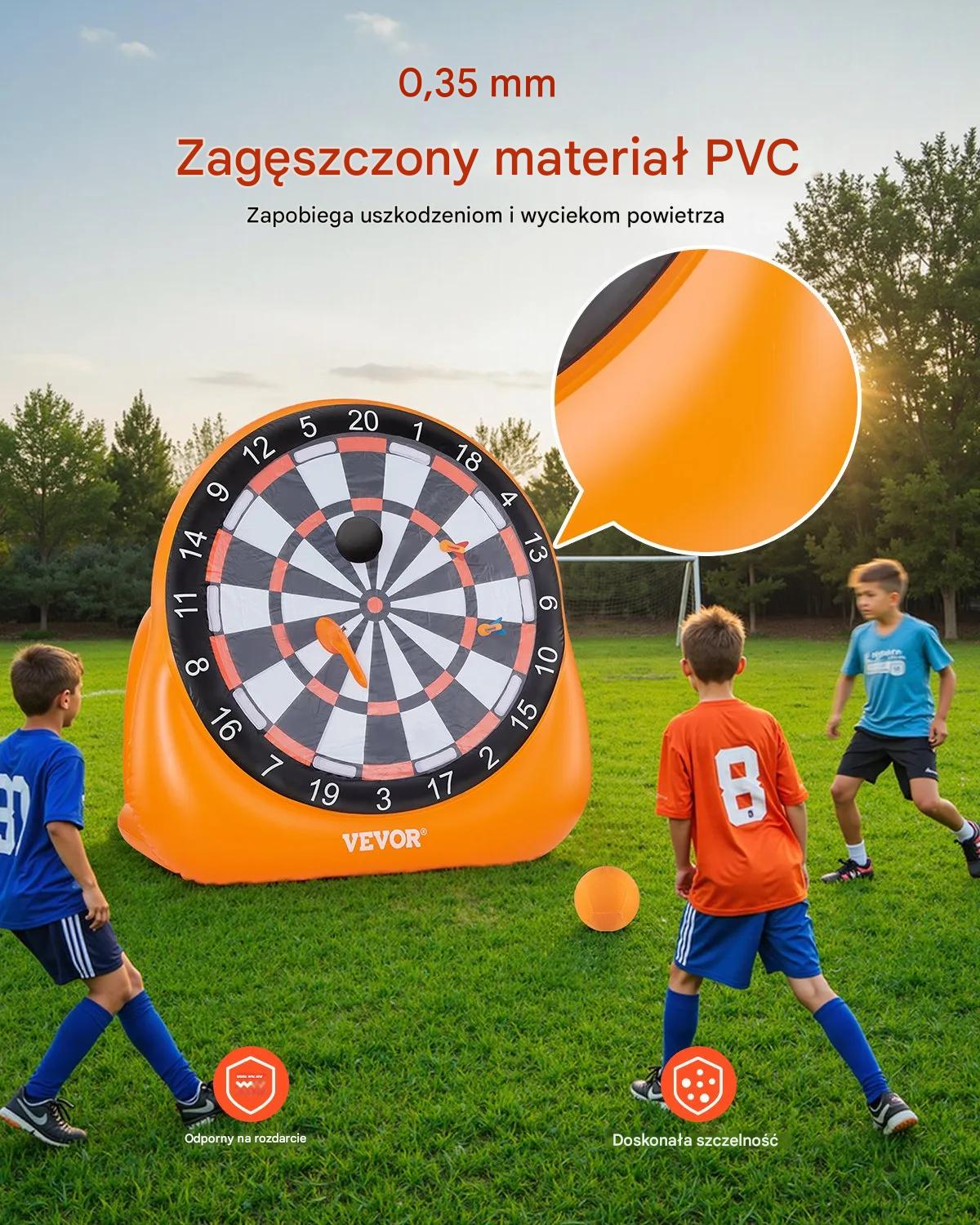 Nadmuchiwana gra piłkarski dart z piłkami komplet do ogrodu na imprezy - obrazek 6
