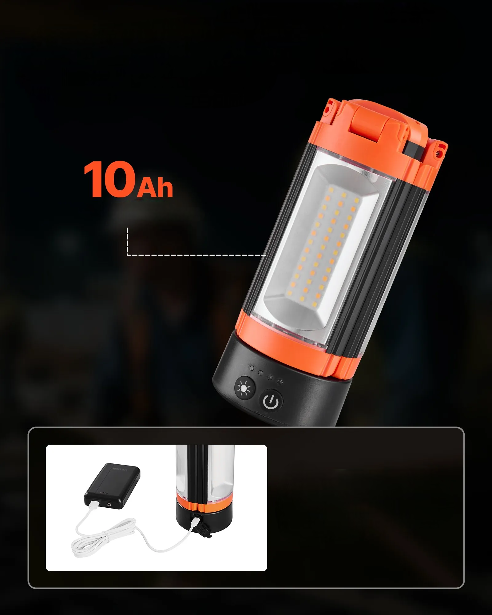 Lampa robocza LED akumulatorowa 2200 lm statyw 3 głowice budowa - obrazek 7