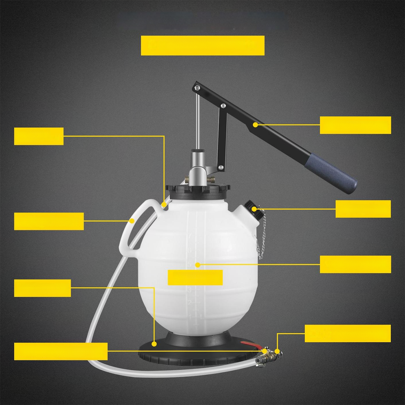 Pompa do wymiany oleju 7,5L manualna z adapterami ATF do skrzyni biegów - obrazek 7