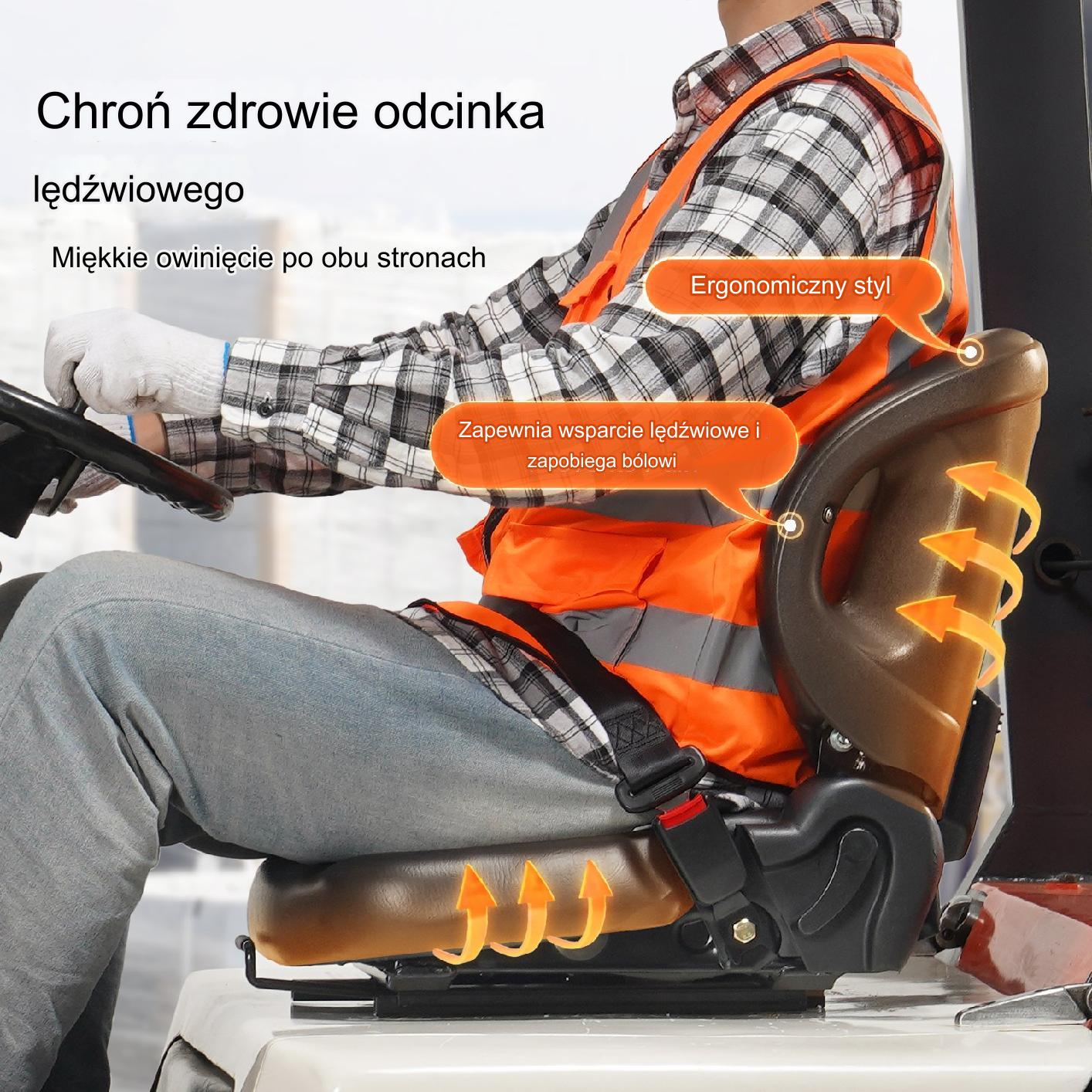 Siedzenie do traktora ciągnika kosiarki wózka 55x57cm - obrazek 3