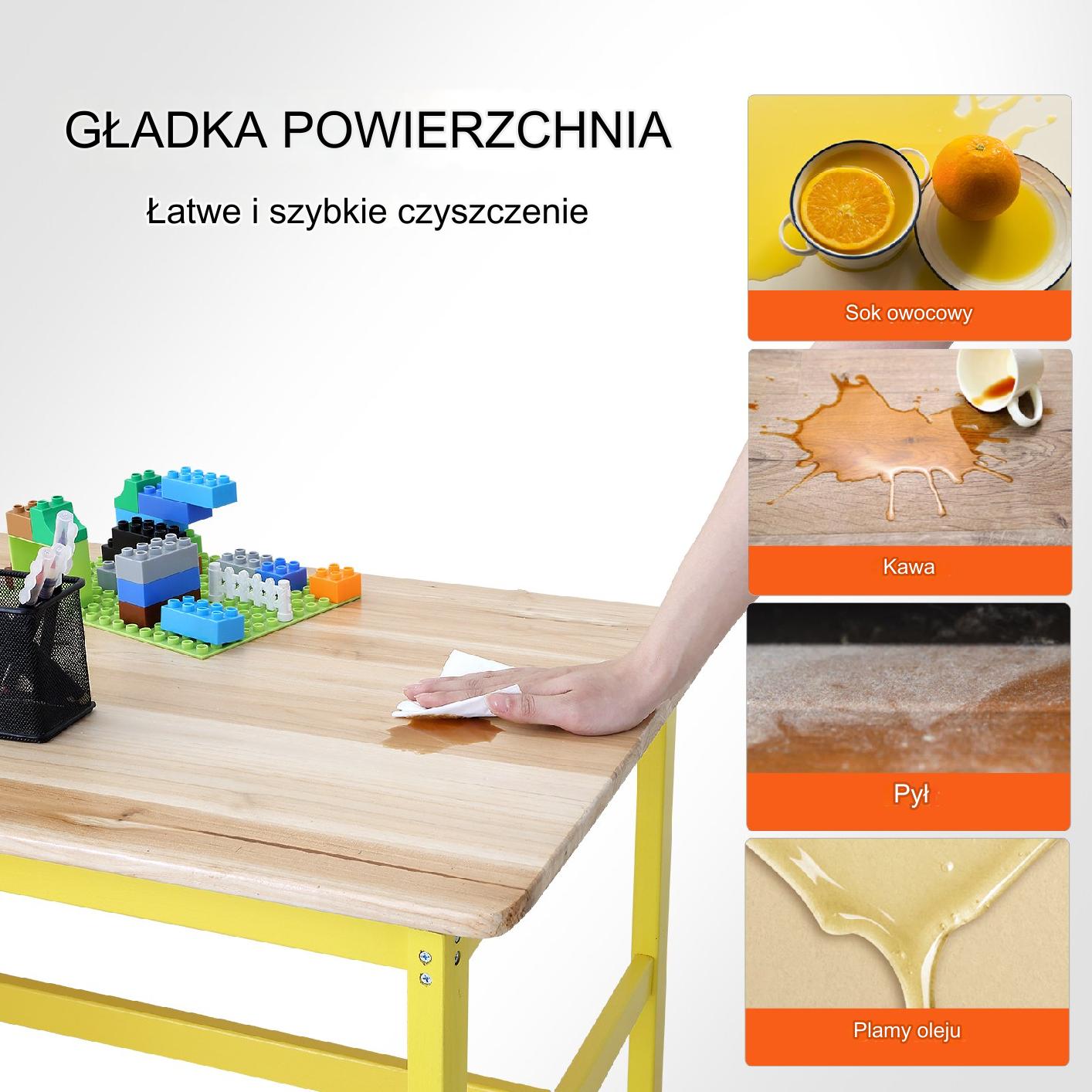 Zestaw Mebli dla Dzieci Stolik i 2 Ławeczki - obrazek 4