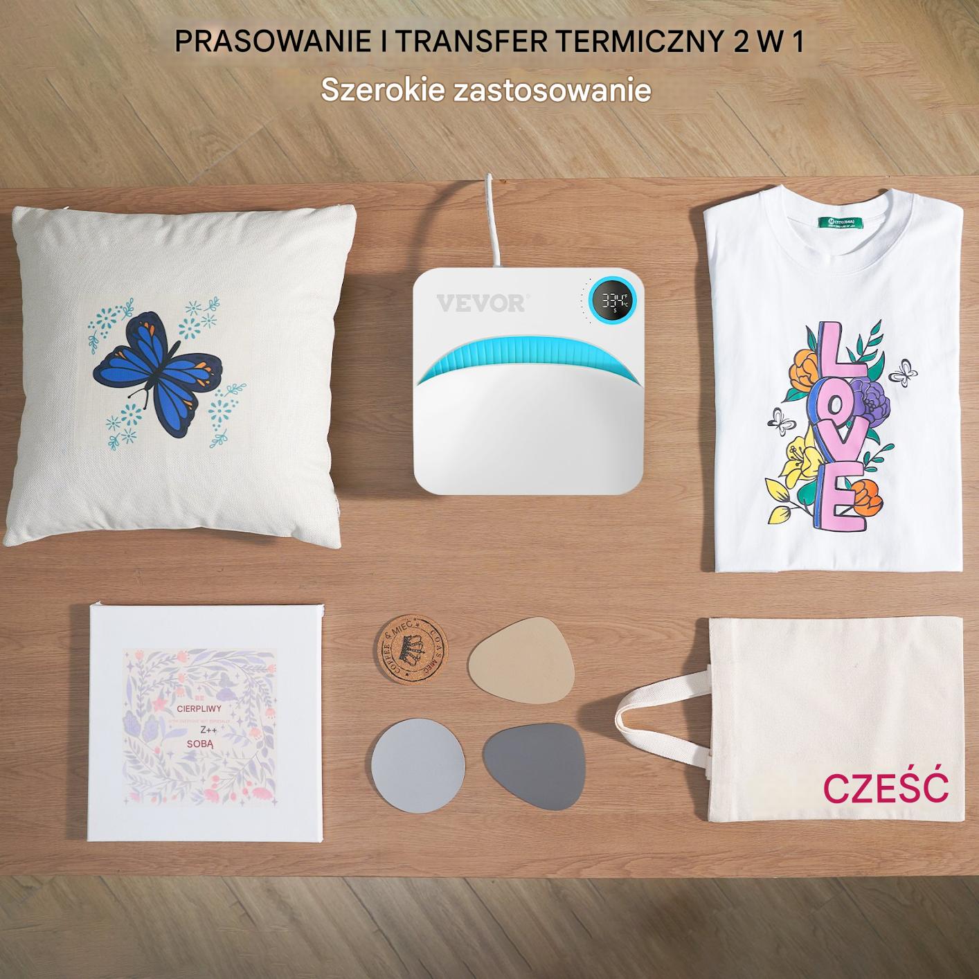Przenośna prasa termotransferowa do nadruków na tkaninach 24,7 x 24,7 cm - obrazek 6