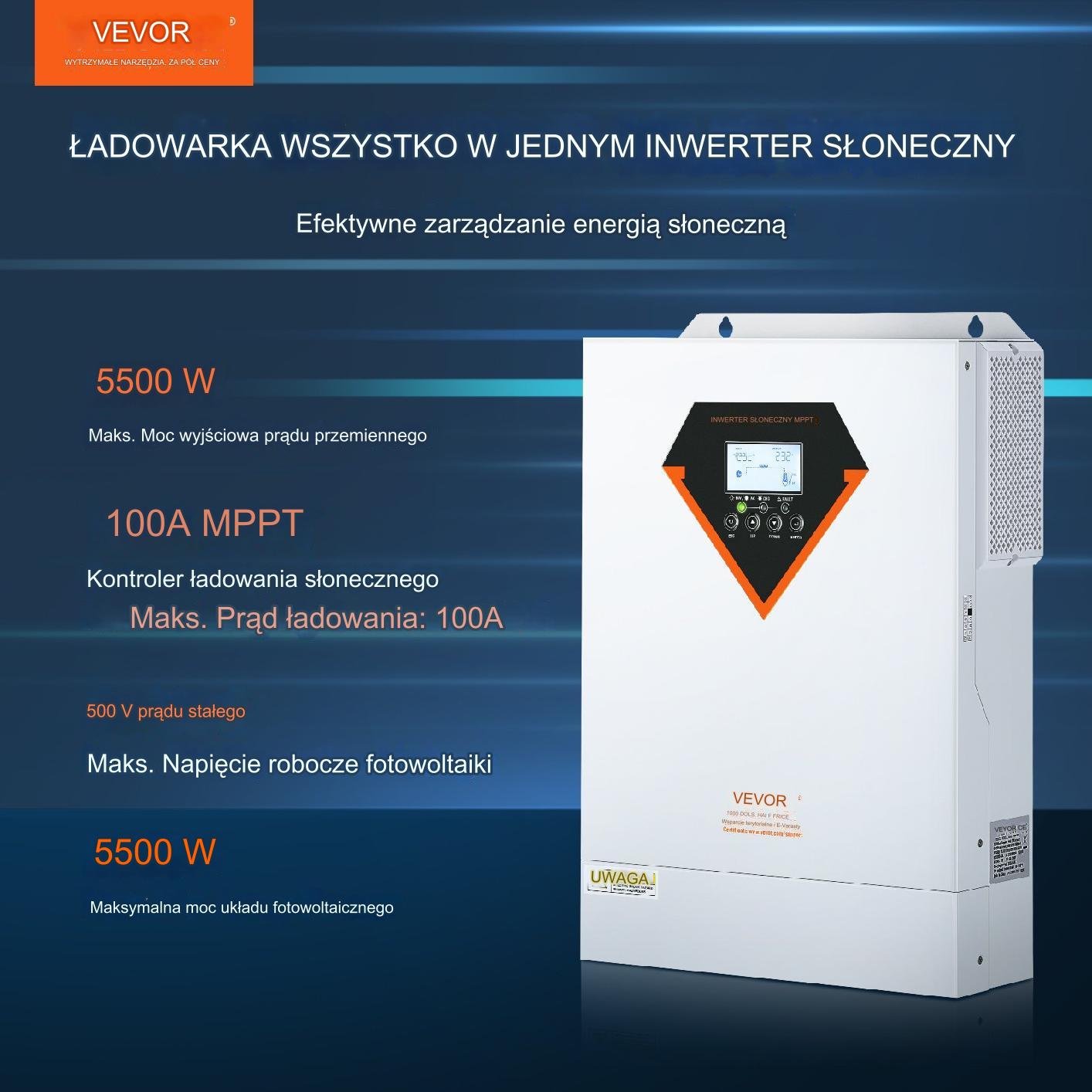 Przetwornica solarna inwerter solarny falownik 5500 W - obrazek 7