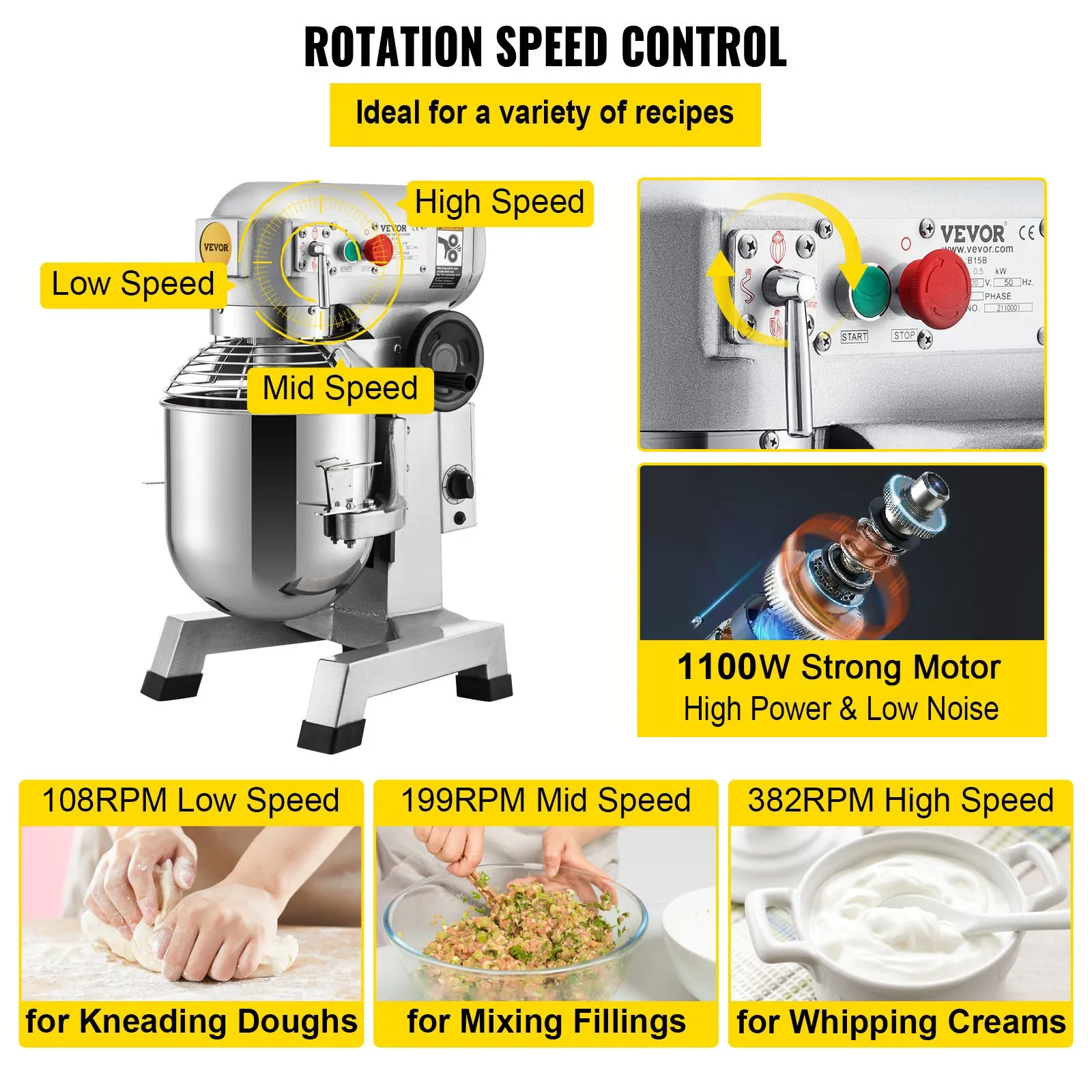 Robot kuchenny mikser planetarny gastronomiczny 1100 W - obrazek 5