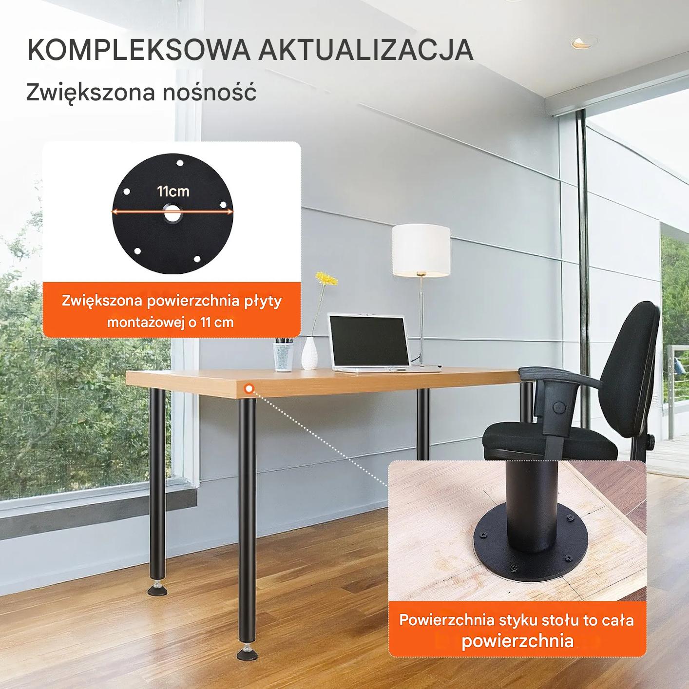 Nogi do stołu lawy biurka stolika metalowe loftowe 76,2x11cm 4sztuki - obrazek 5