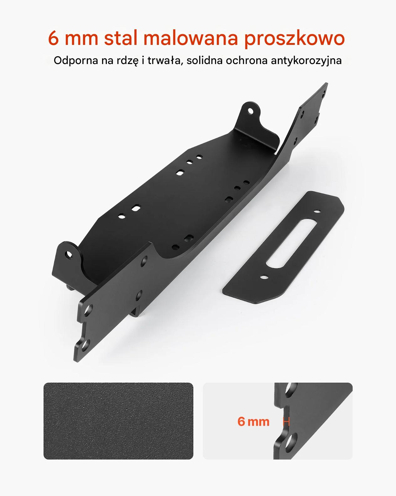Uchwyt wyciągarki do haka 5443 kg stalowy do Jeep Wrangler JL JT - obrazek 5