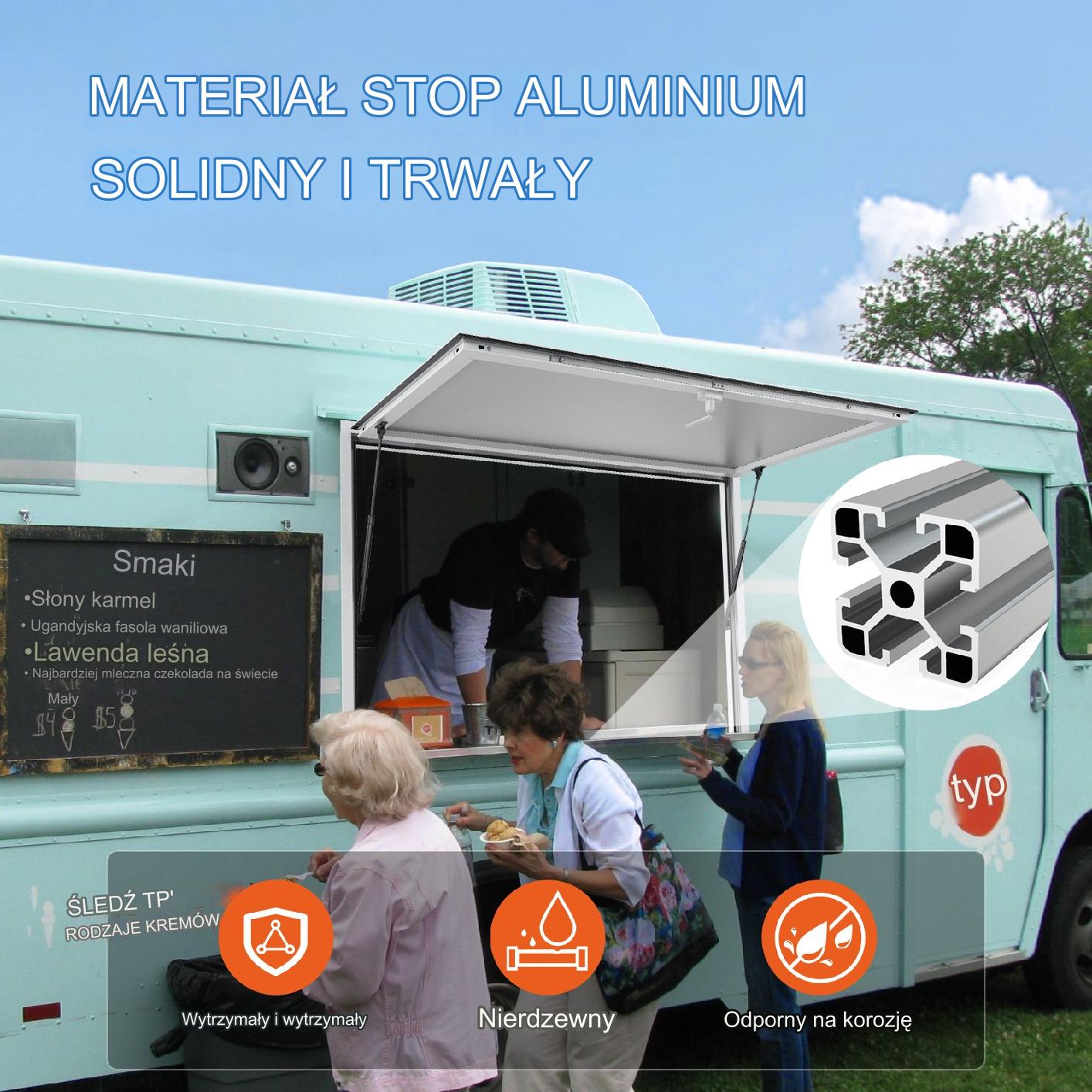 Okno Gastronomiczne Koncesyjne Food Truck – 91,5 x 61 cm - obrazek 6