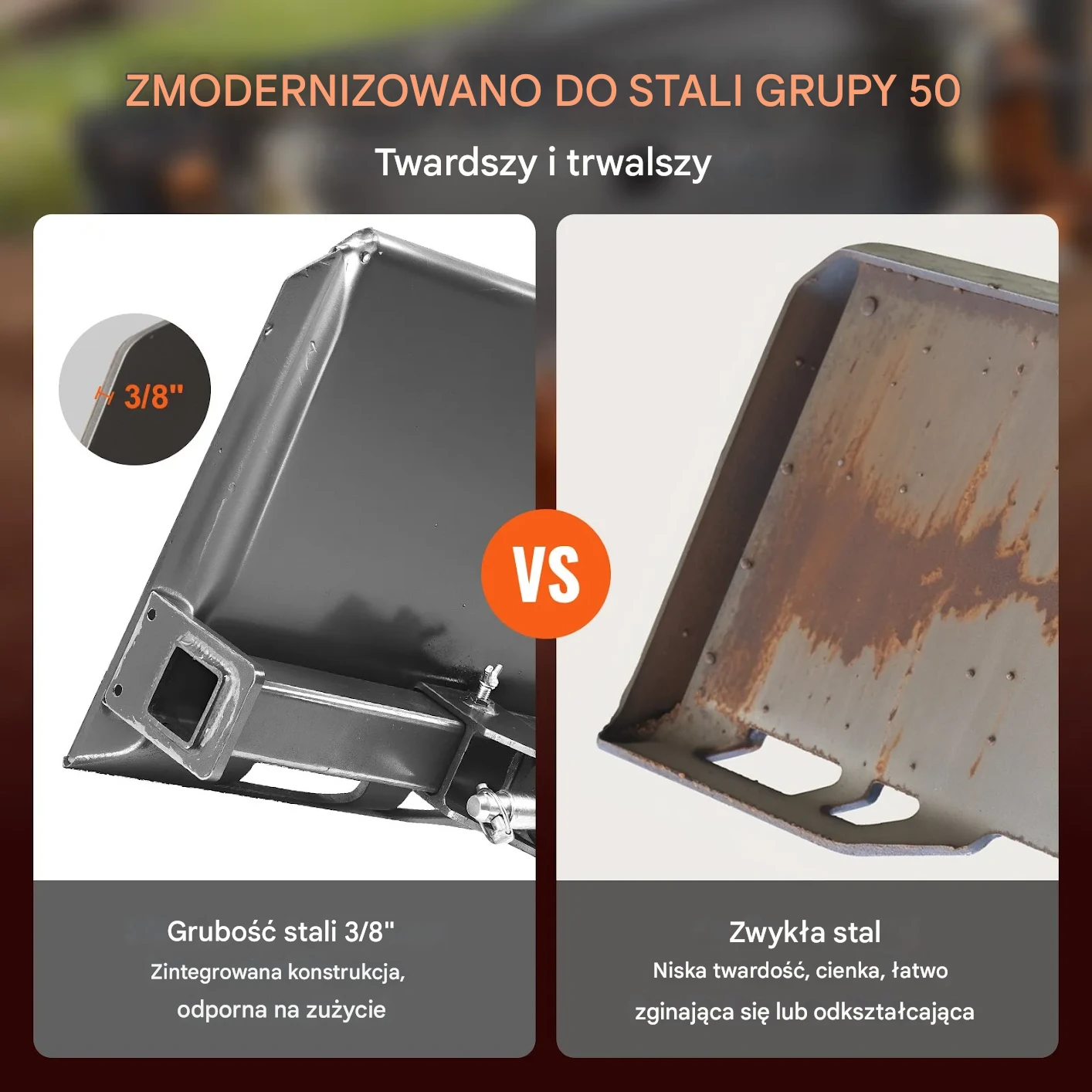 Płyta Mocująca 3-punktowa uniwersalna do ładowarki czołowej i maszyn - obrazek 2