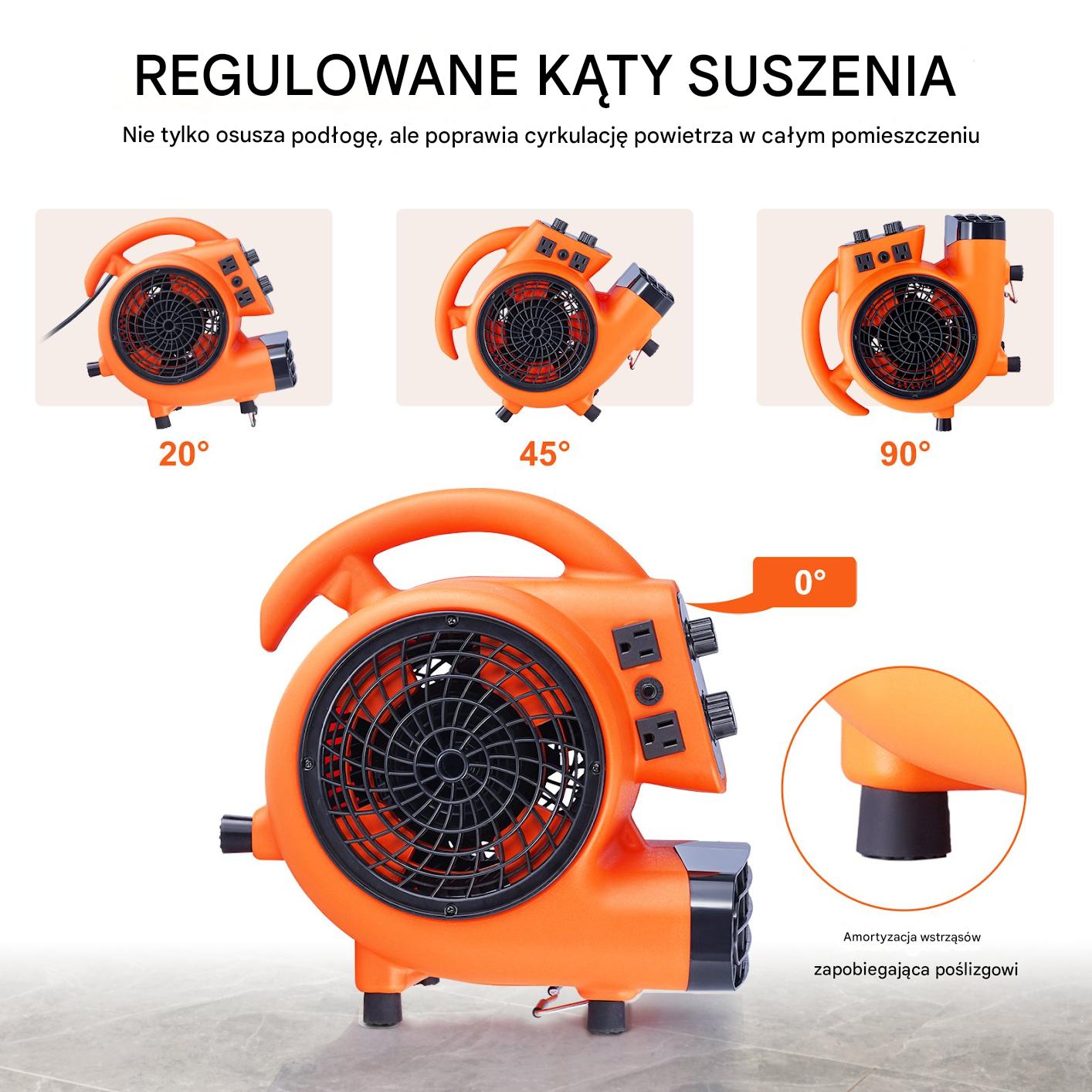 Wentylator podłogowy dmuchawa 1699 m3/h 1360obr – 3 prędkości - obrazek 4