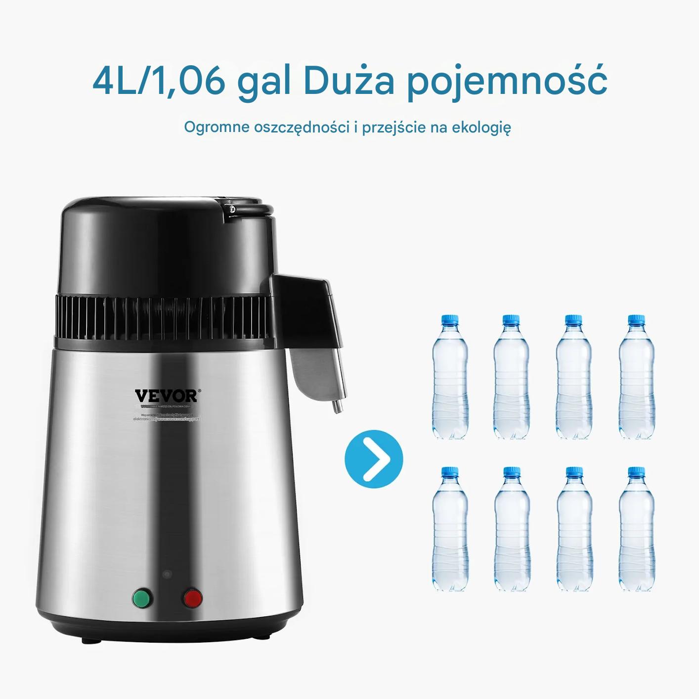 Destylator wody 4L stal nierdzewna z chłodzeniem – do domu i biura - obrazek 7