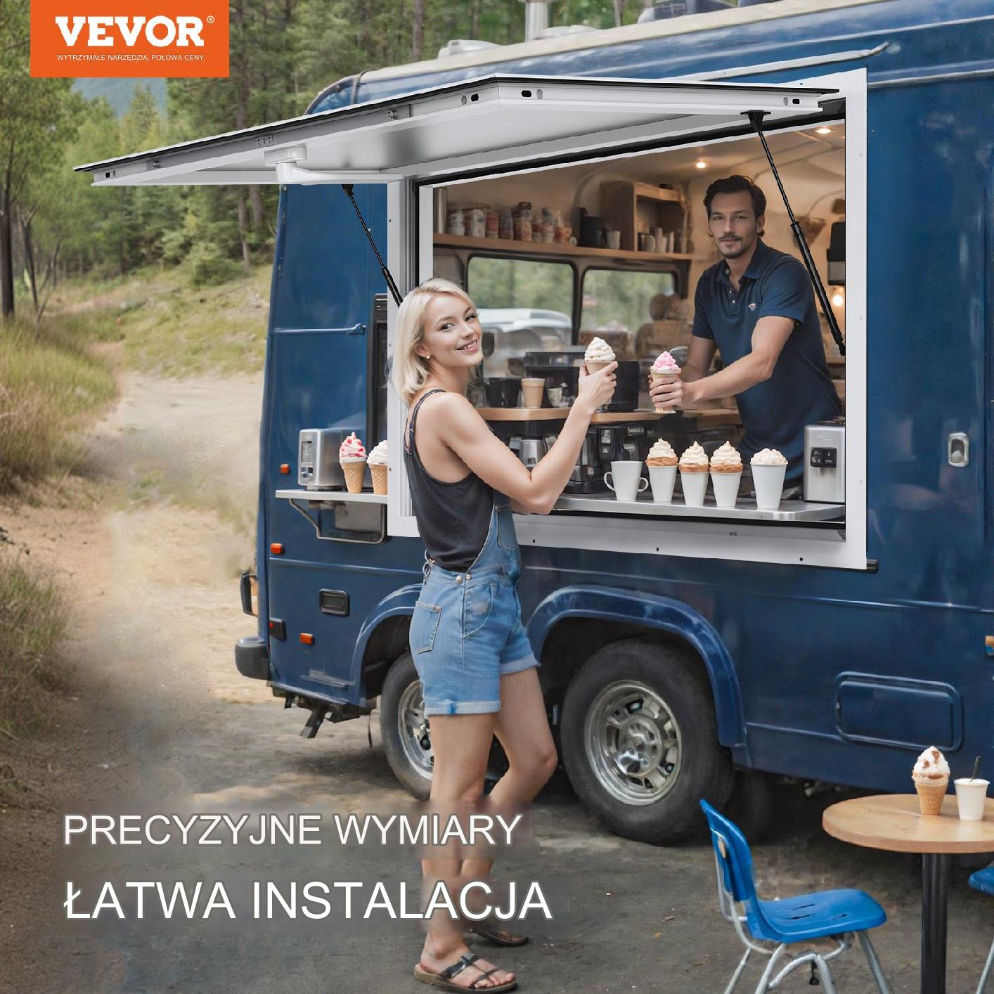 Okno Gastronomiczne Koncesyjne Food Truck – 91,5 x 61 cm - obrazek 3