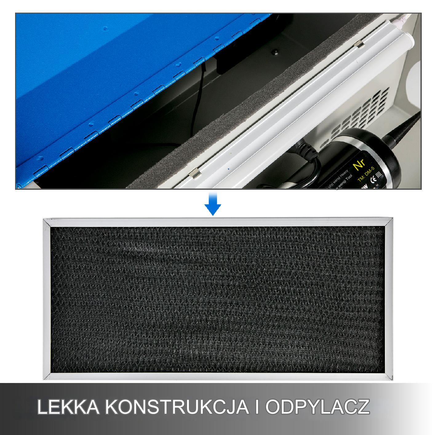 Polerka jubilerska stołowa z odciągiem kurzu i oświetleniem LED 220 W - obrazek 5
