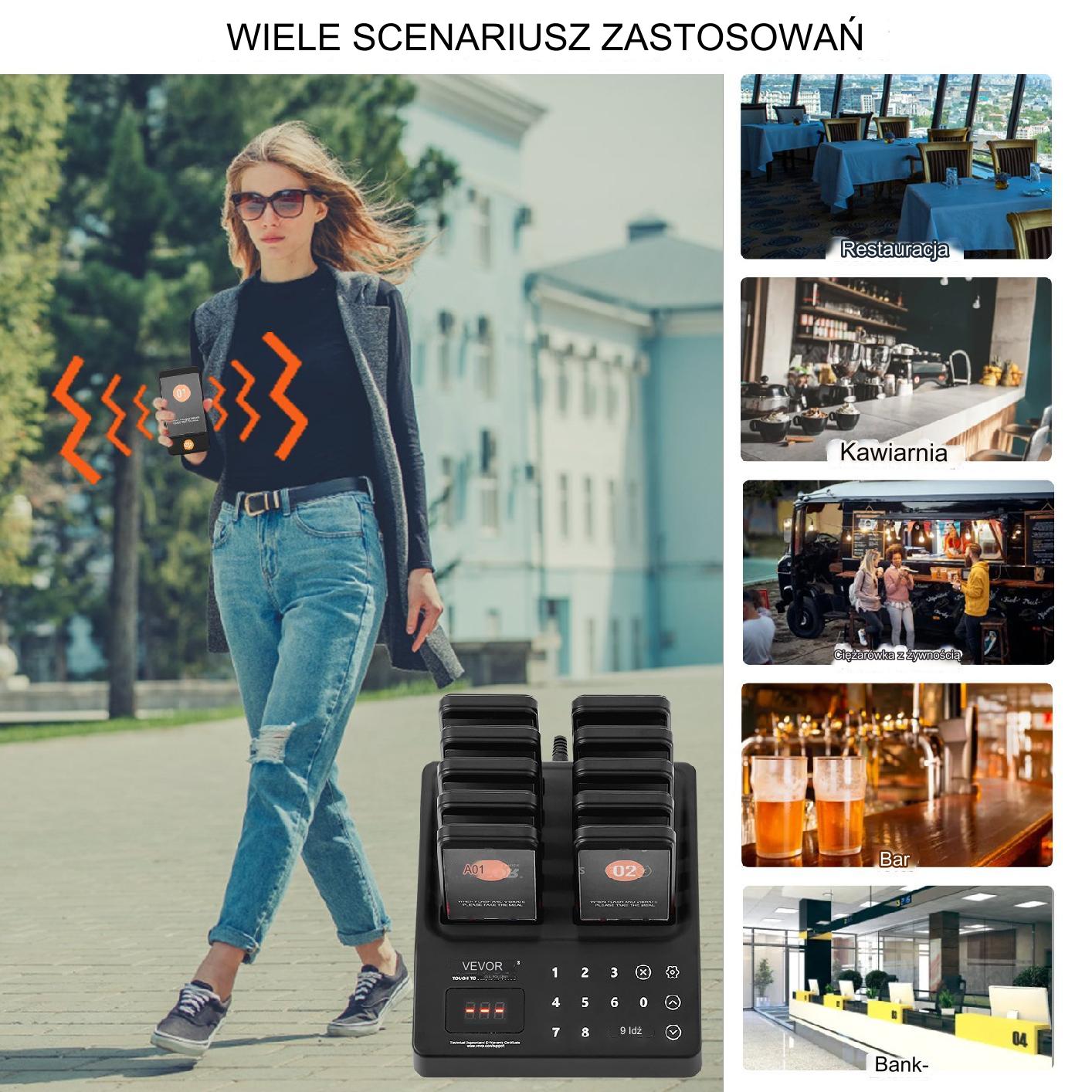 Pager Restauracyjny System Przywoławczy Pager 10 szt. - obrazek 6