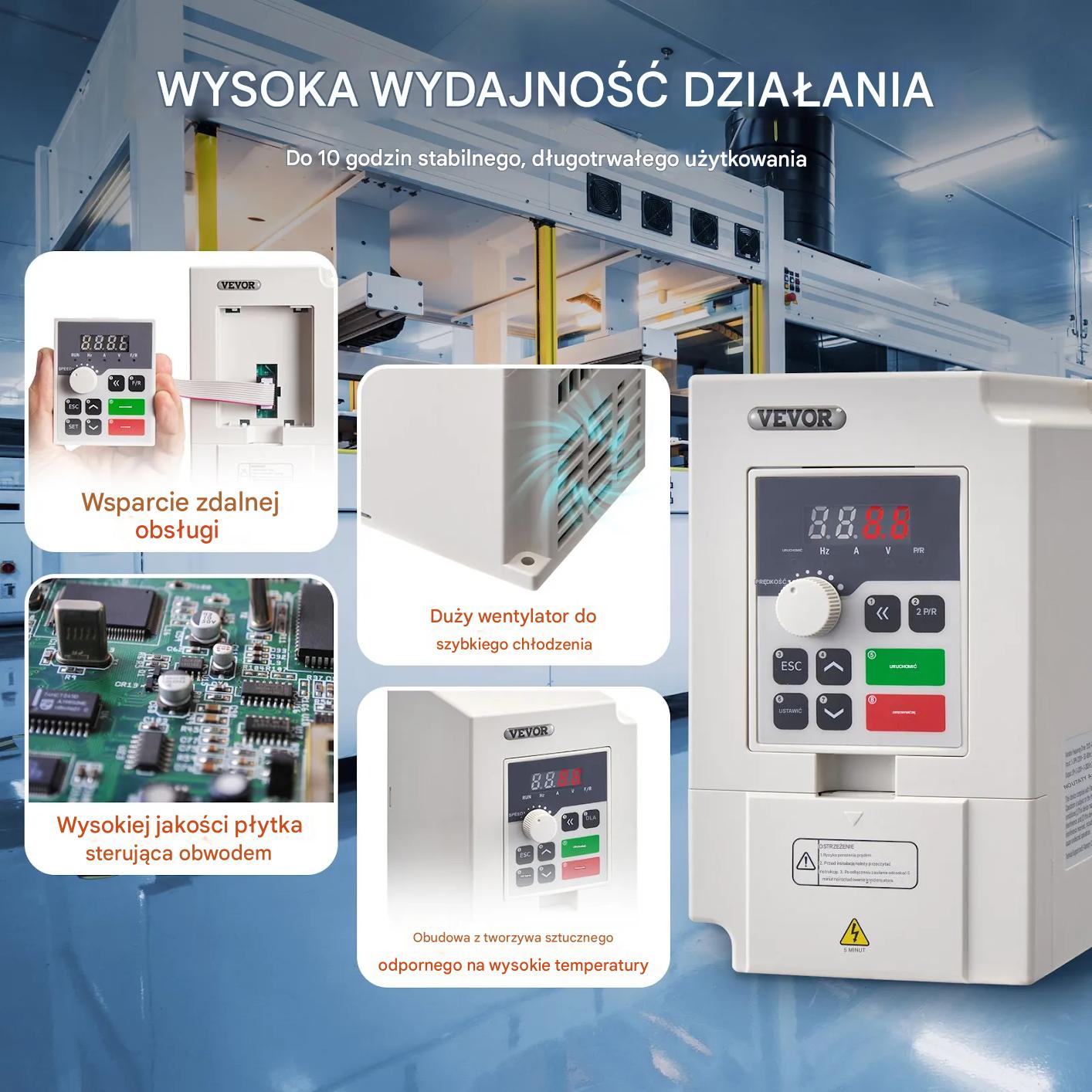 Falownik VFD 3kW 4HP 220V 1/3 fazowy sterownik silnika CNC regulowany - obrazek 5