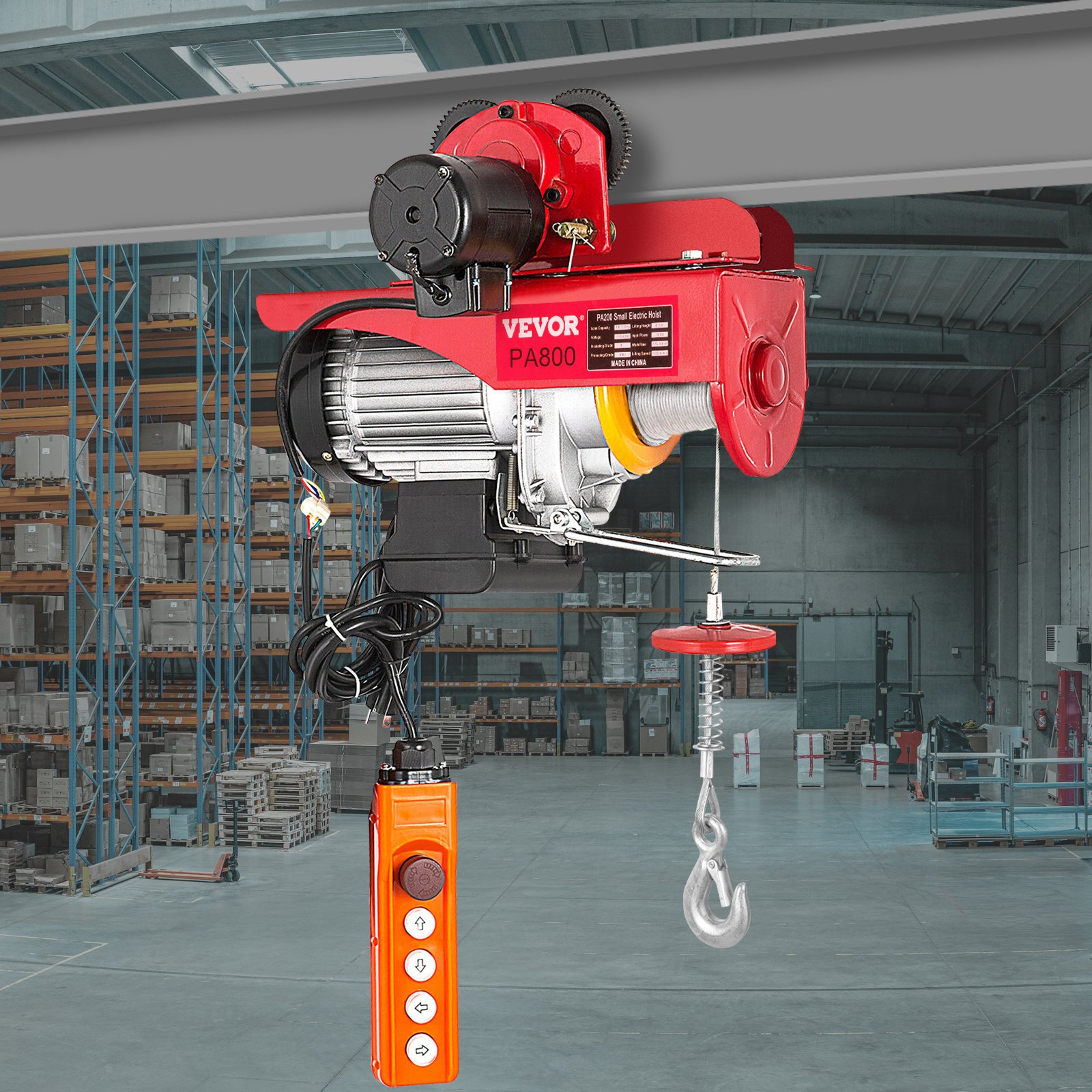 Wciągarka Elektryczna 800 kg 1300W 12 m Wciągnik Linowy Pilot 230V - obrazek 3