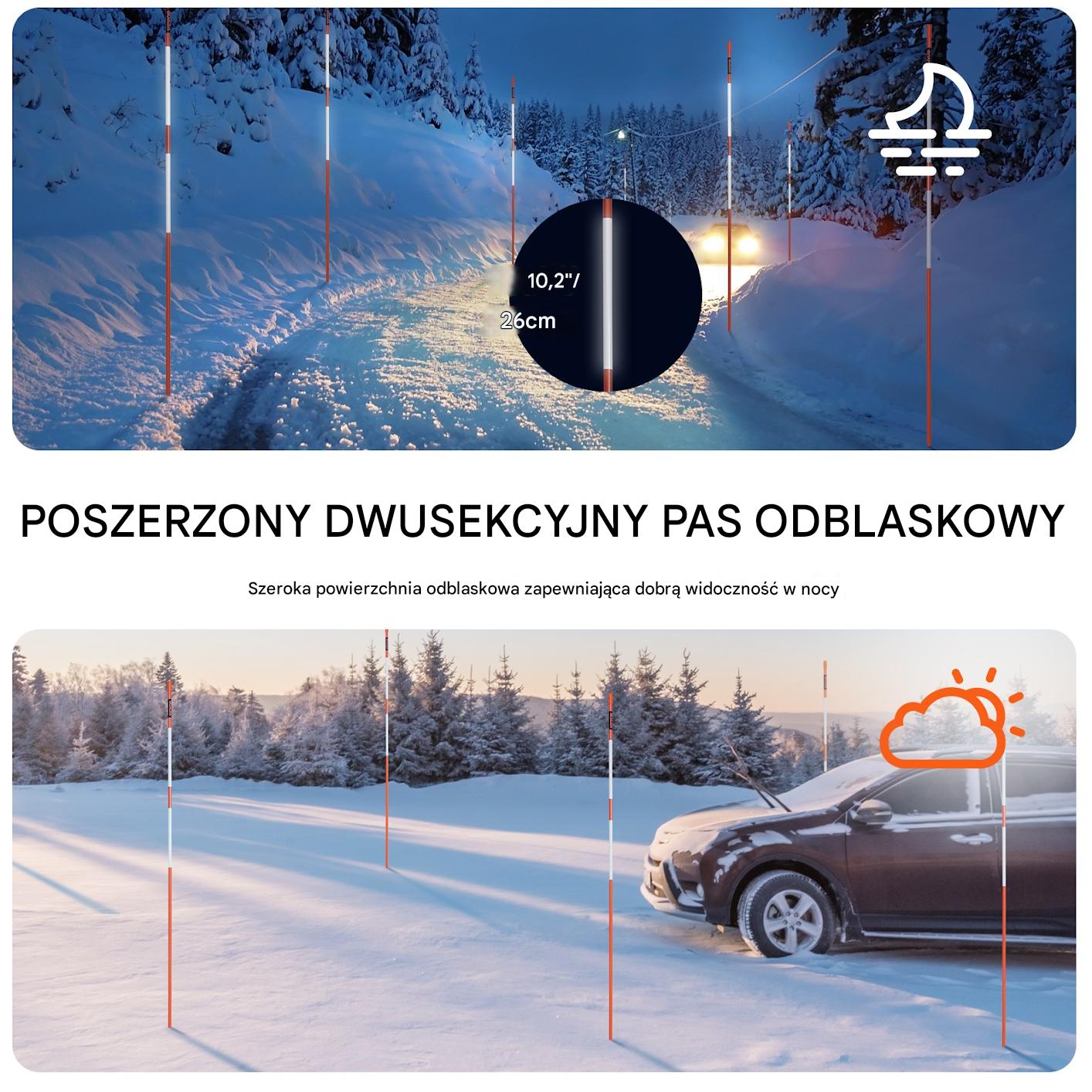 Znacznik podjazdu 100 sztuk do wyznaczania tras i parkingów - obrazek 4