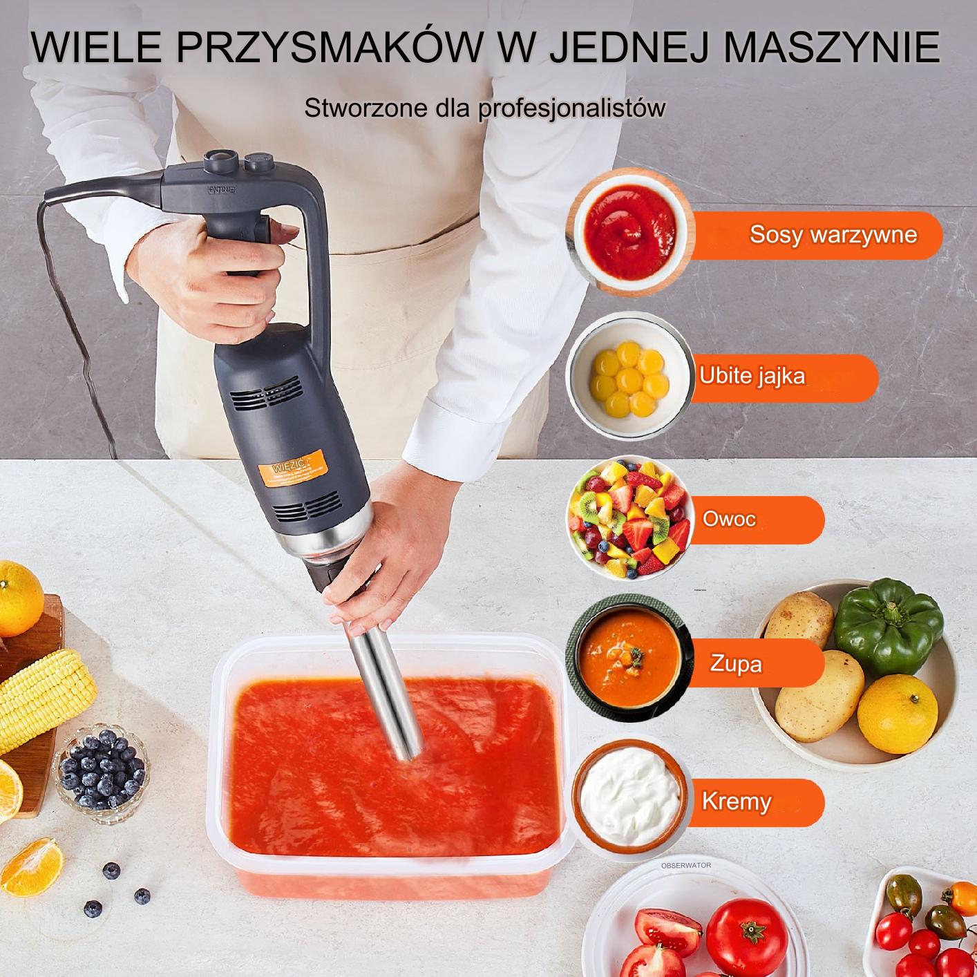 Blender ręczny mikser gastronomiczny 350W 40,64 cm - obrazek 5