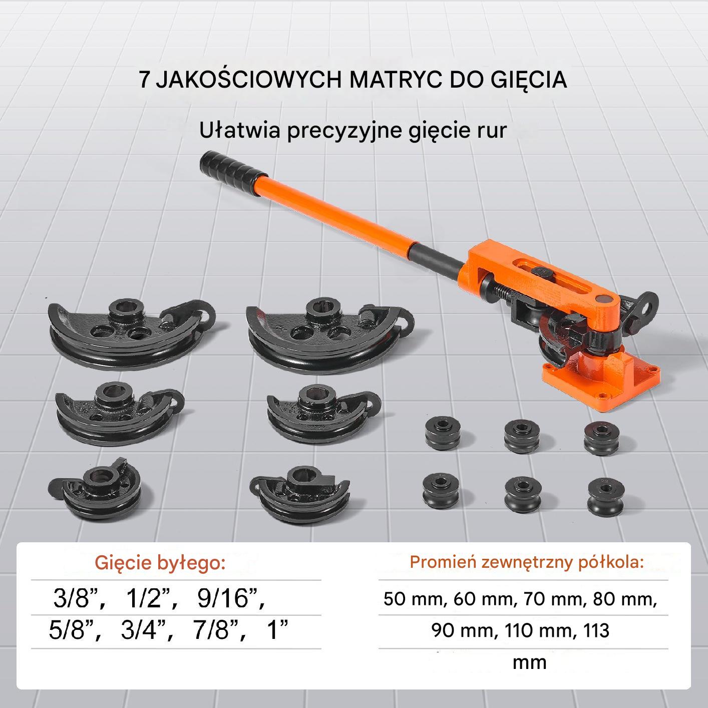 Giętarka do rur ręczna od 10mm do 25mm - obrazek 3