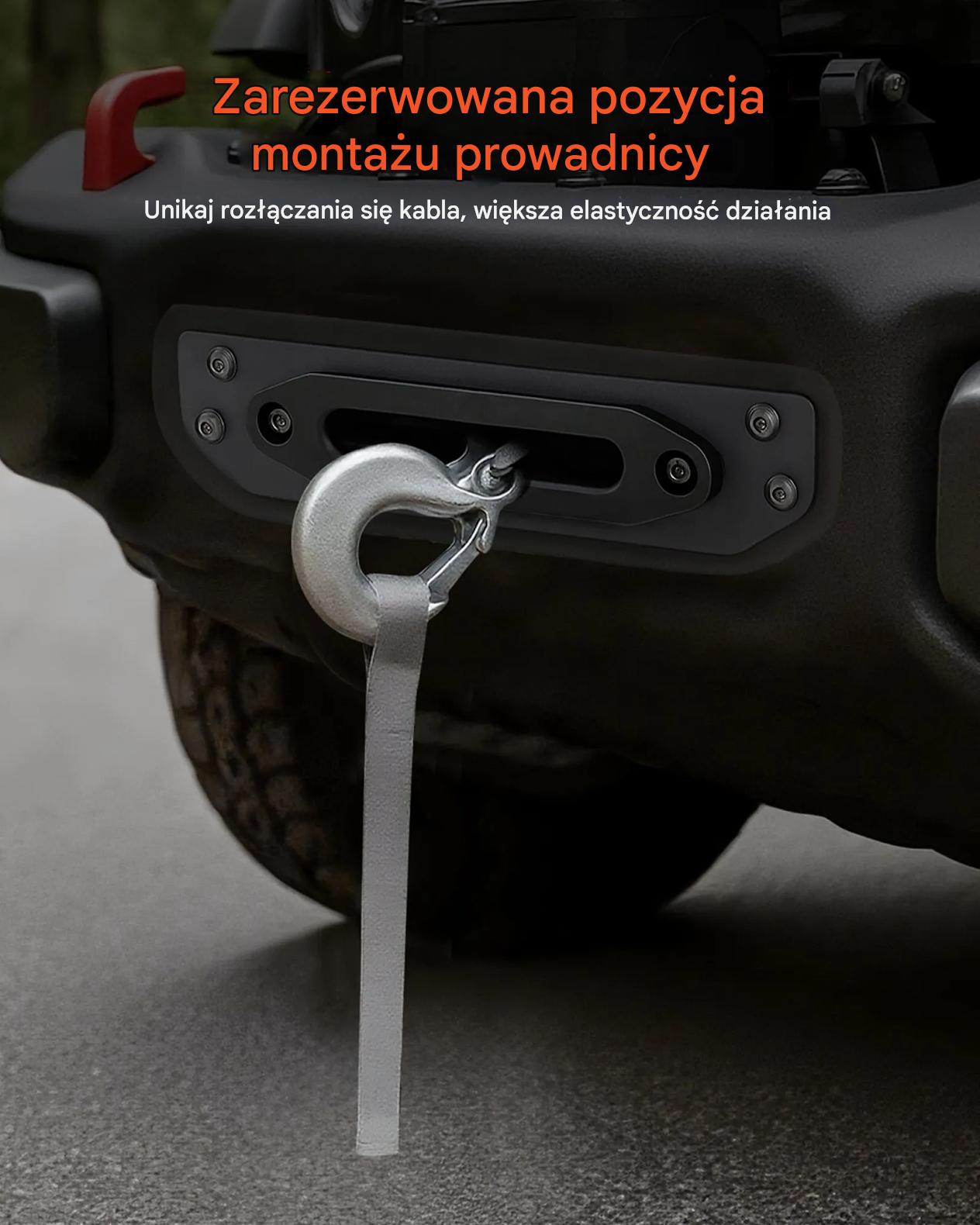 Uchwyt wyciągarki do haka 5443 kg stalowy do Jeep Wrangler JL JT - obrazek 7
