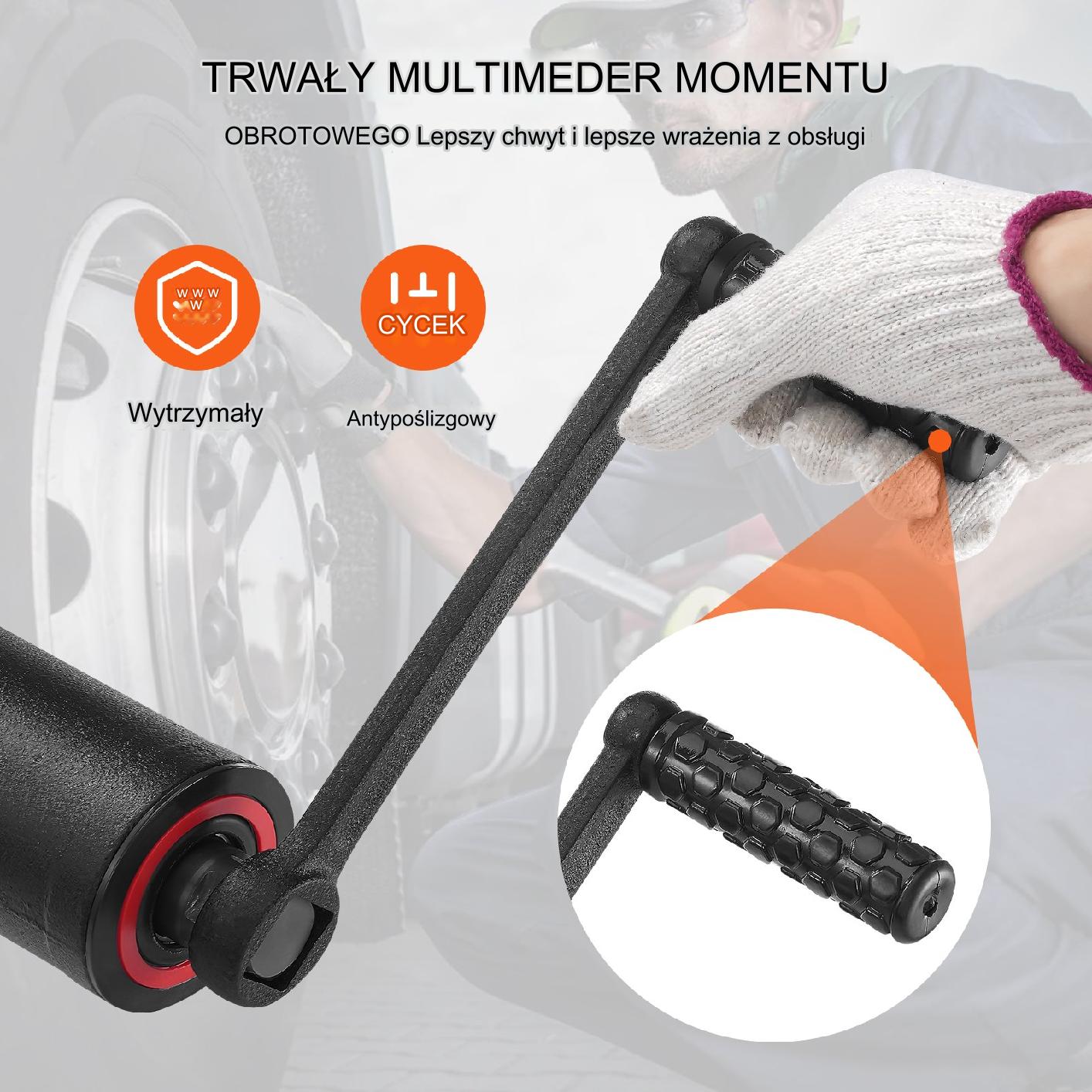 Zestaw kluczy przekładnia do odkręcania kół 6800 Nm 1" z nasadkami 21-38 mm - obrazek 6